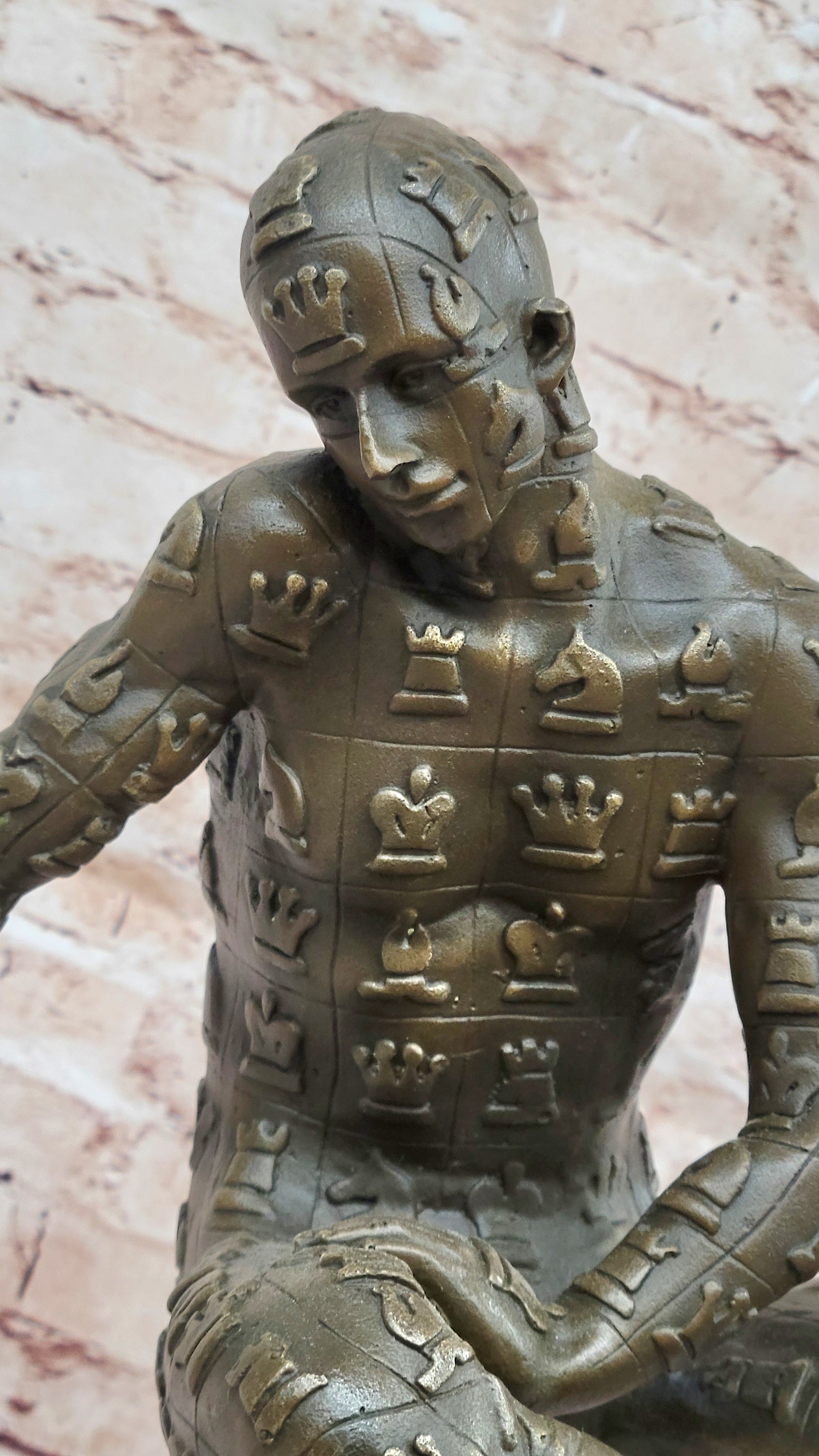 Handmade European Bronze Signed Salvador Dali Title Yogi Mid Century Artwork