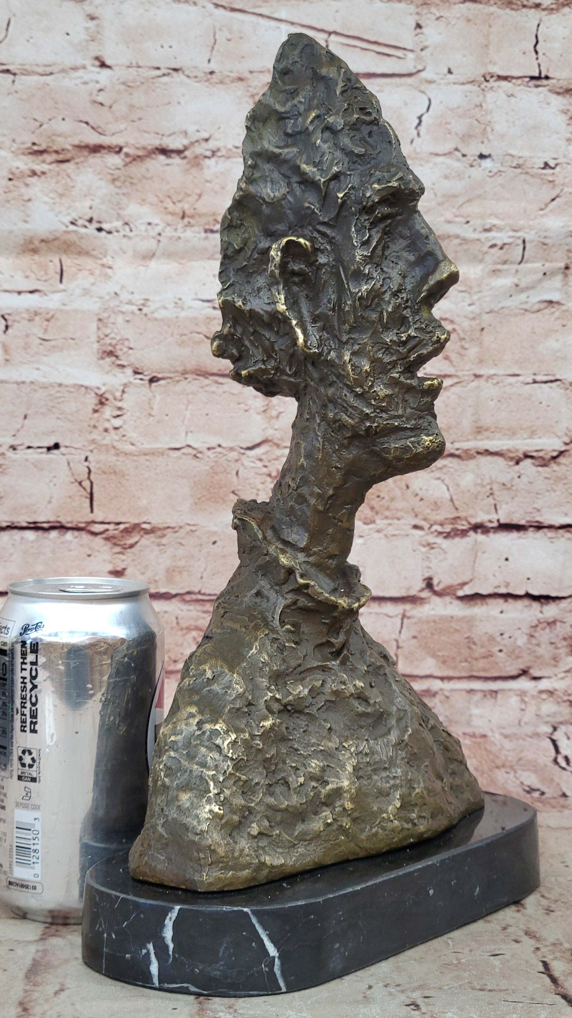 Abstract Modern, Bust de Diego Bronze Sculpture Marble Base Figurine Figure