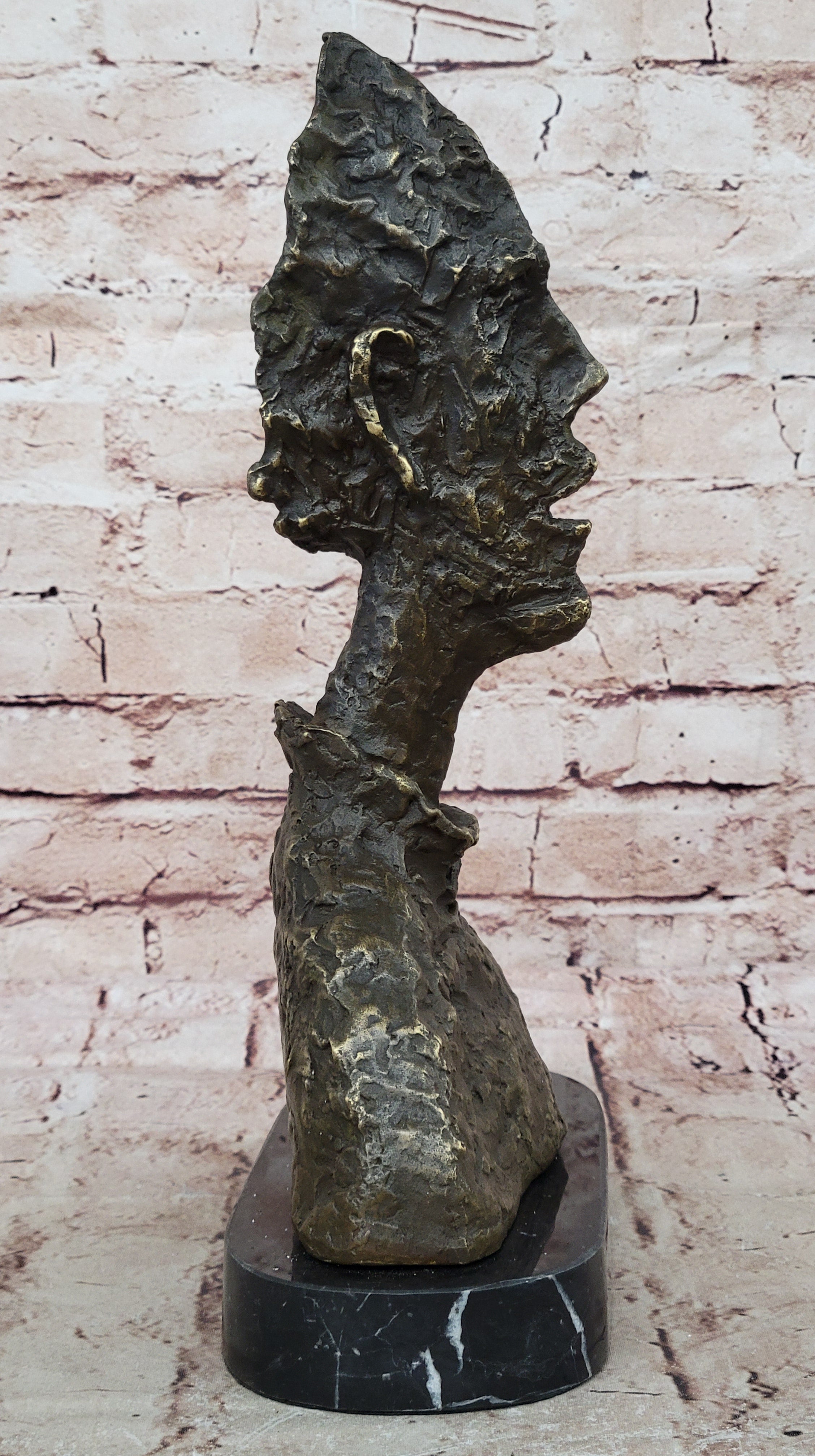 Abstract Modern, Bust de Diego Bronze Sculpture Marble Base Figurine Figure