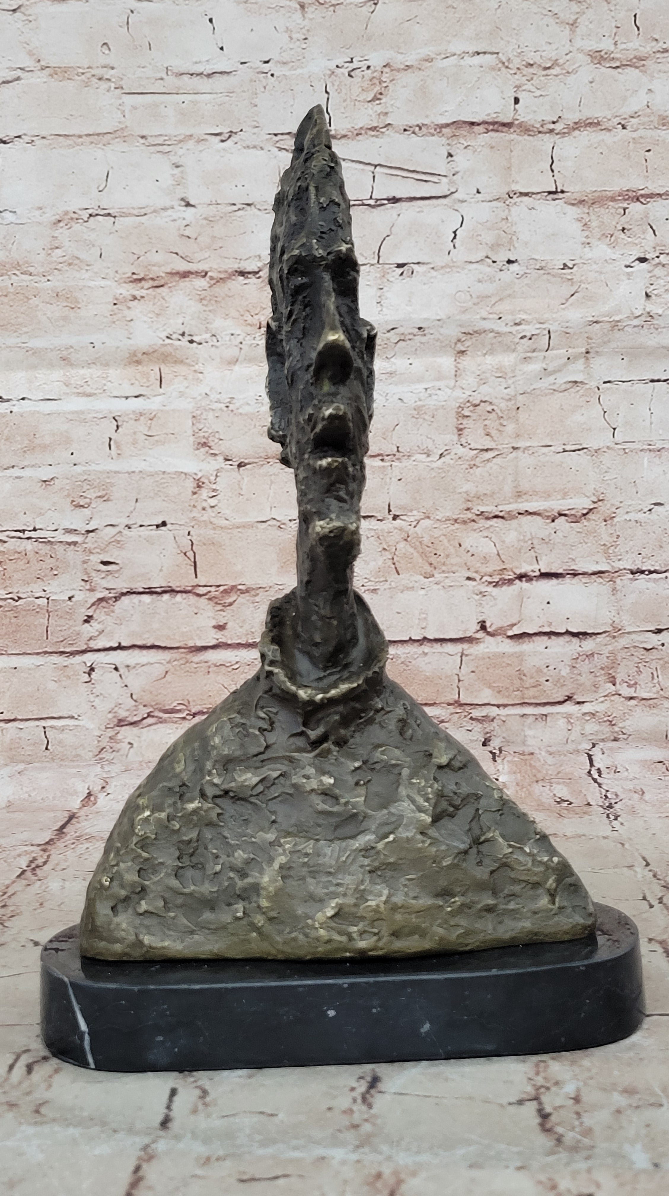 Abstract Modern, Bust de Diego Bronze Sculpture Marble Base Figurine Figure