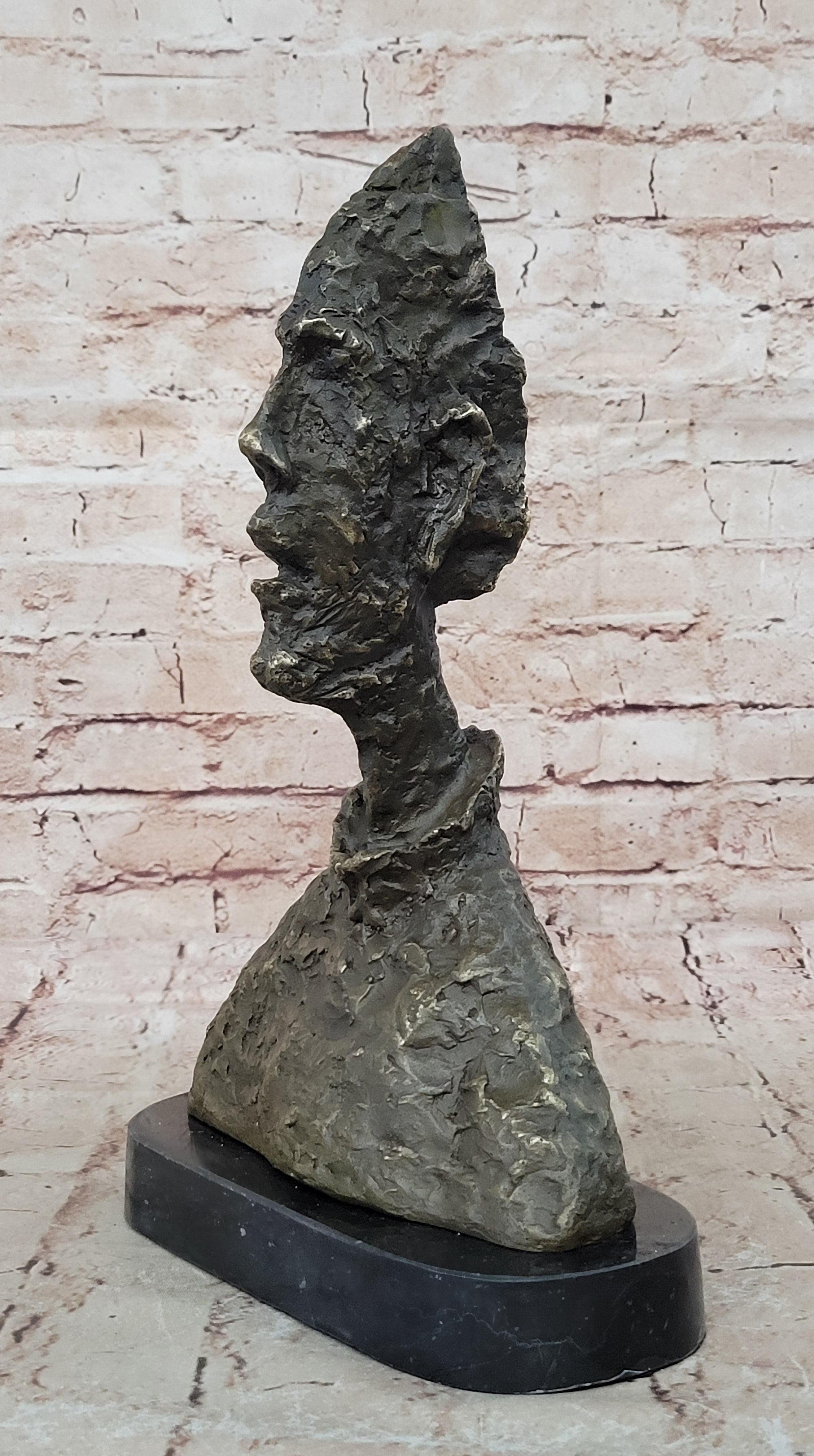 Abstract Modern, Bust de Diego Bronze Sculpture Marble Base Figurine Figure