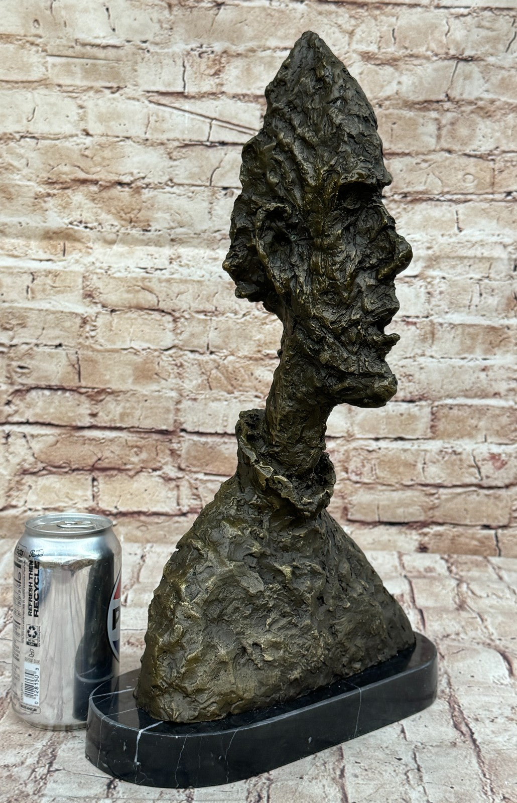 Large Handcrafted Gia Diego Bronze Sculpture Hot Cast Marble Base Figurine