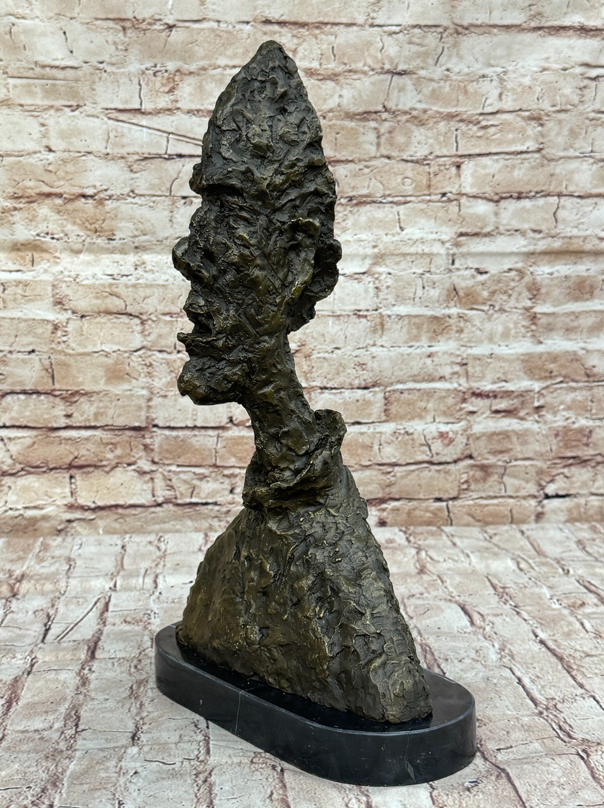 Large Handcrafted Gia Diego Bronze Sculpture Hot Cast Marble Base Figurine