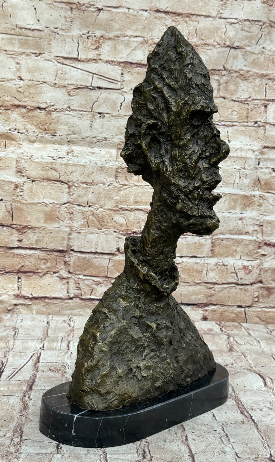 Large Handcrafted Gia Diego Bronze Sculpture Hot Cast Marble Base Figurine