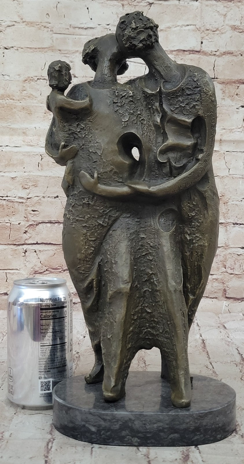 Abstract Modern Art Family by Salvador Dali Bronze Sculpture Marble Figurine