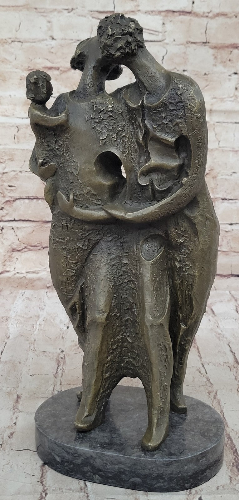 Abstract Modern Art Family by Salvador Dali Bronze Sculpture Marble Figurine