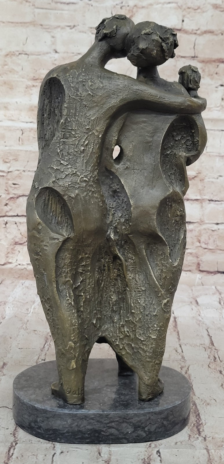 Abstract Modern Art Family by Salvador Dali Bronze Sculpture Marble Figurine