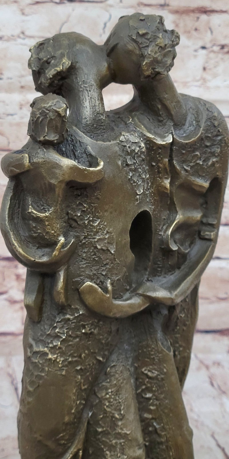 Abstract Modern Art Family by Salvador Dali Bronze Sculpture Marble Figurine