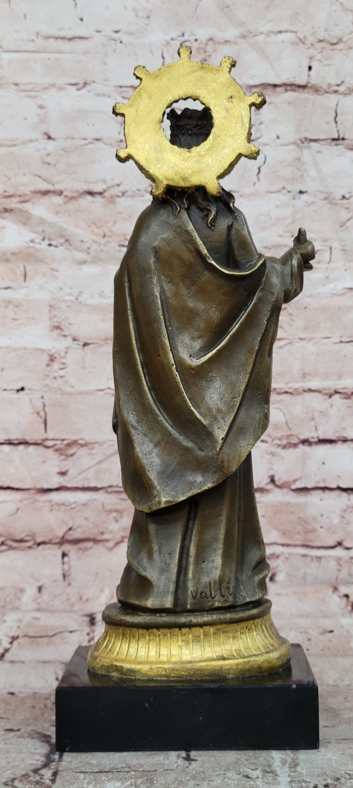 Saint Barbara - Crown, Chalice, Sword, Tower Catholic Bronze Sculpture Figure