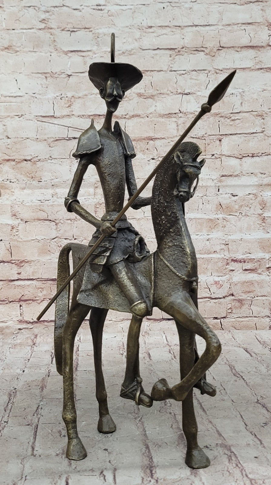 Handcrafted Bronze Sculpture – Mythical Don Quixote on Horse | Salvador Dali Tribute – SALE