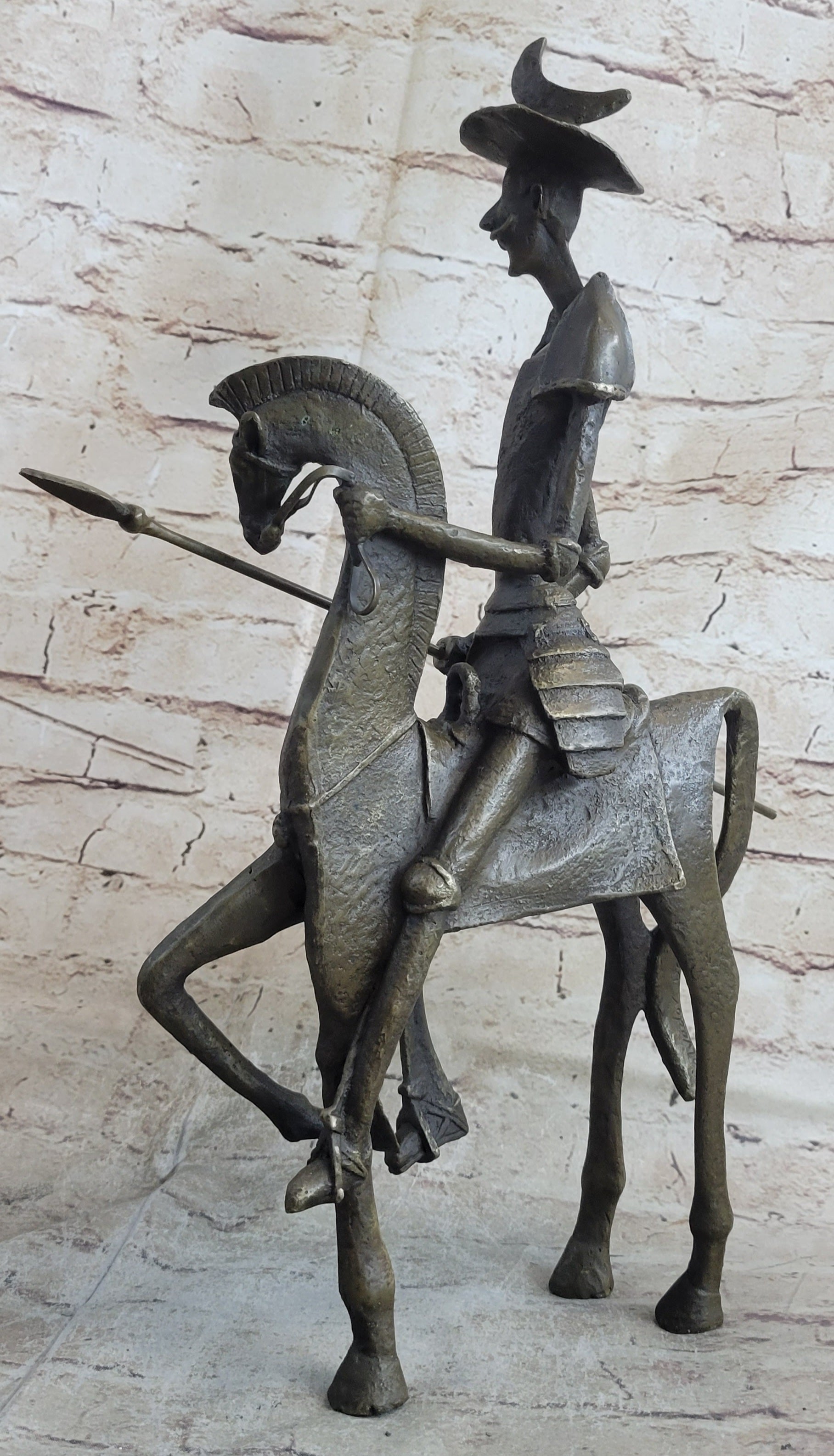 Handcrafted bronze sculpture SALE Mythical Horse On Quixote" "Don Dali Salvador