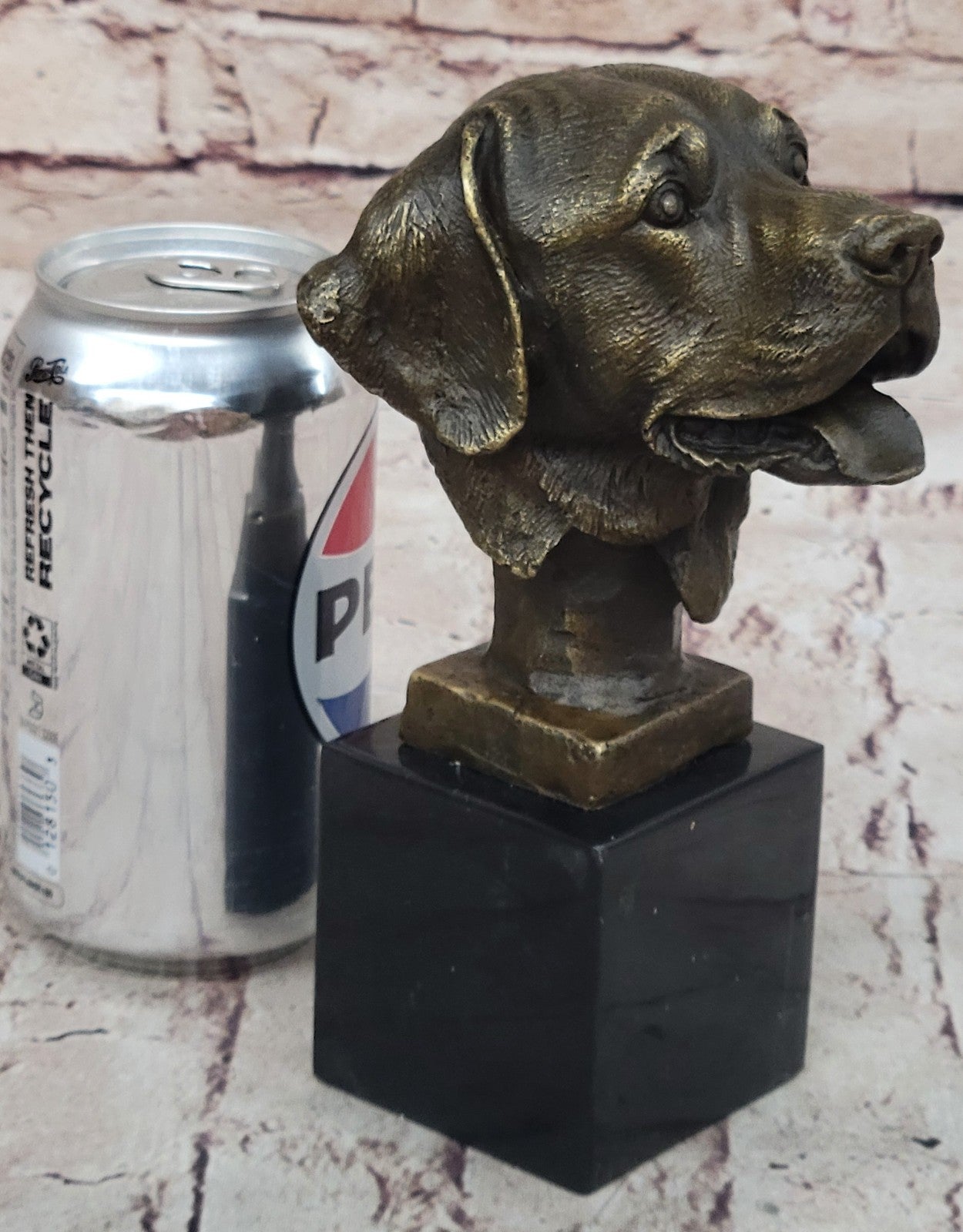 Water Dogs Black Yellow Chocolate Labrador Marble Bronze Sculpture Figure Sale