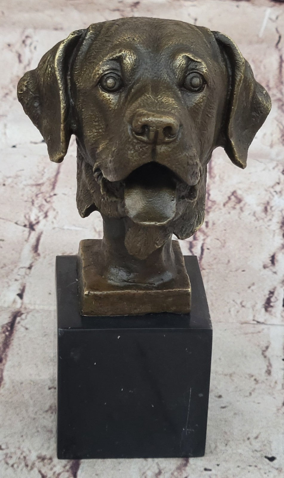 Water Dogs Black Yellow Chocolate Labrador Marble Bronze Sculpture Figure Sale