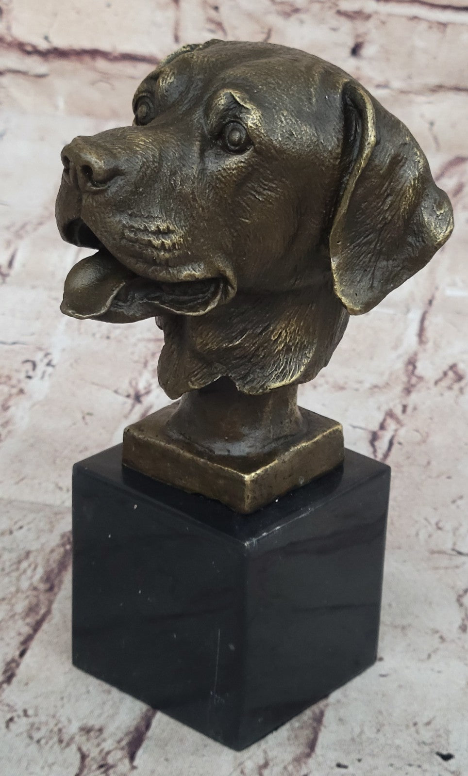 Water Dogs Black Yellow Chocolate Labrador Marble Bronze Sculpture Figure Sale