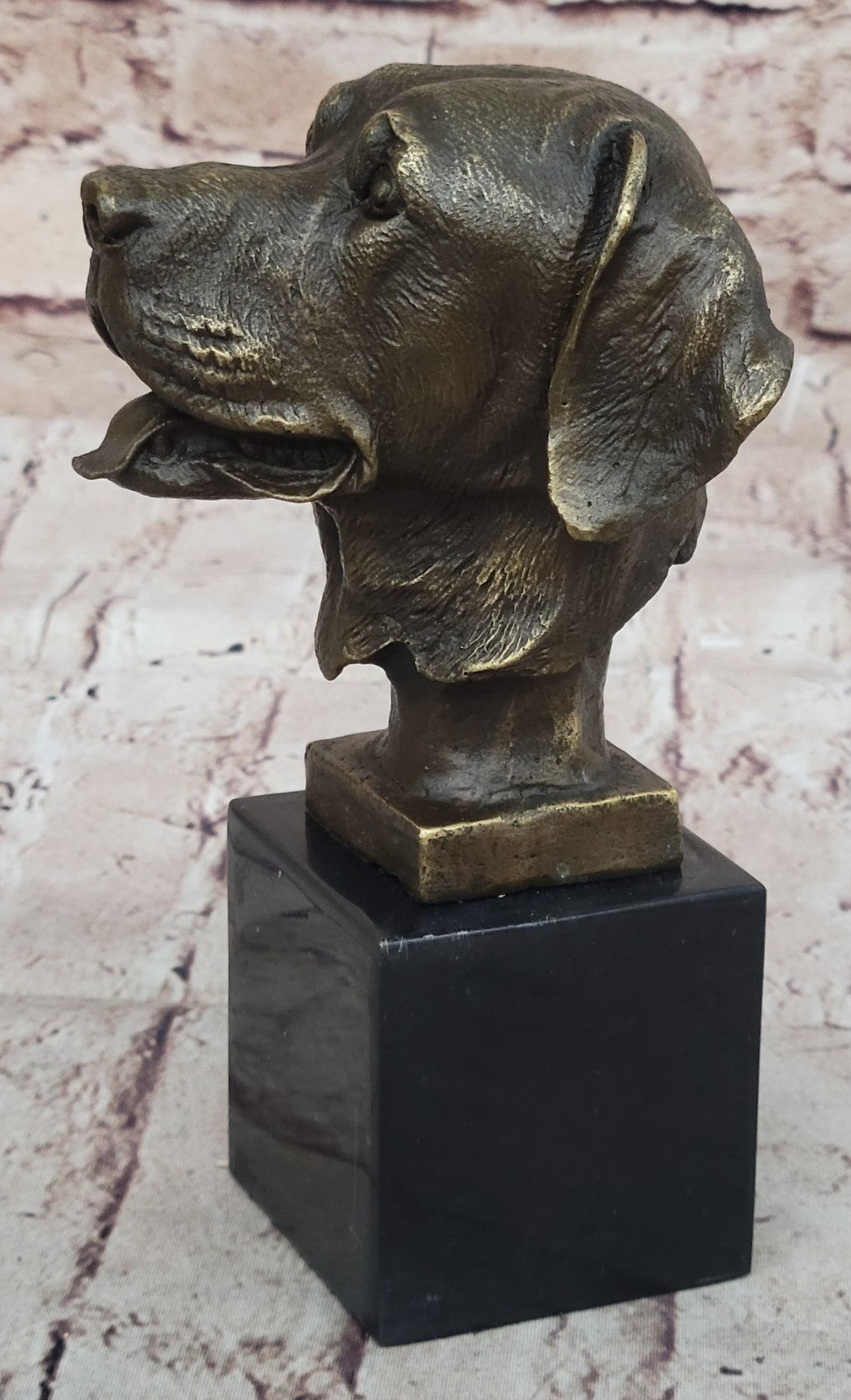Water Dogs Black Yellow Chocolate Labrador Marble Bronze Sculpture Figure Sale