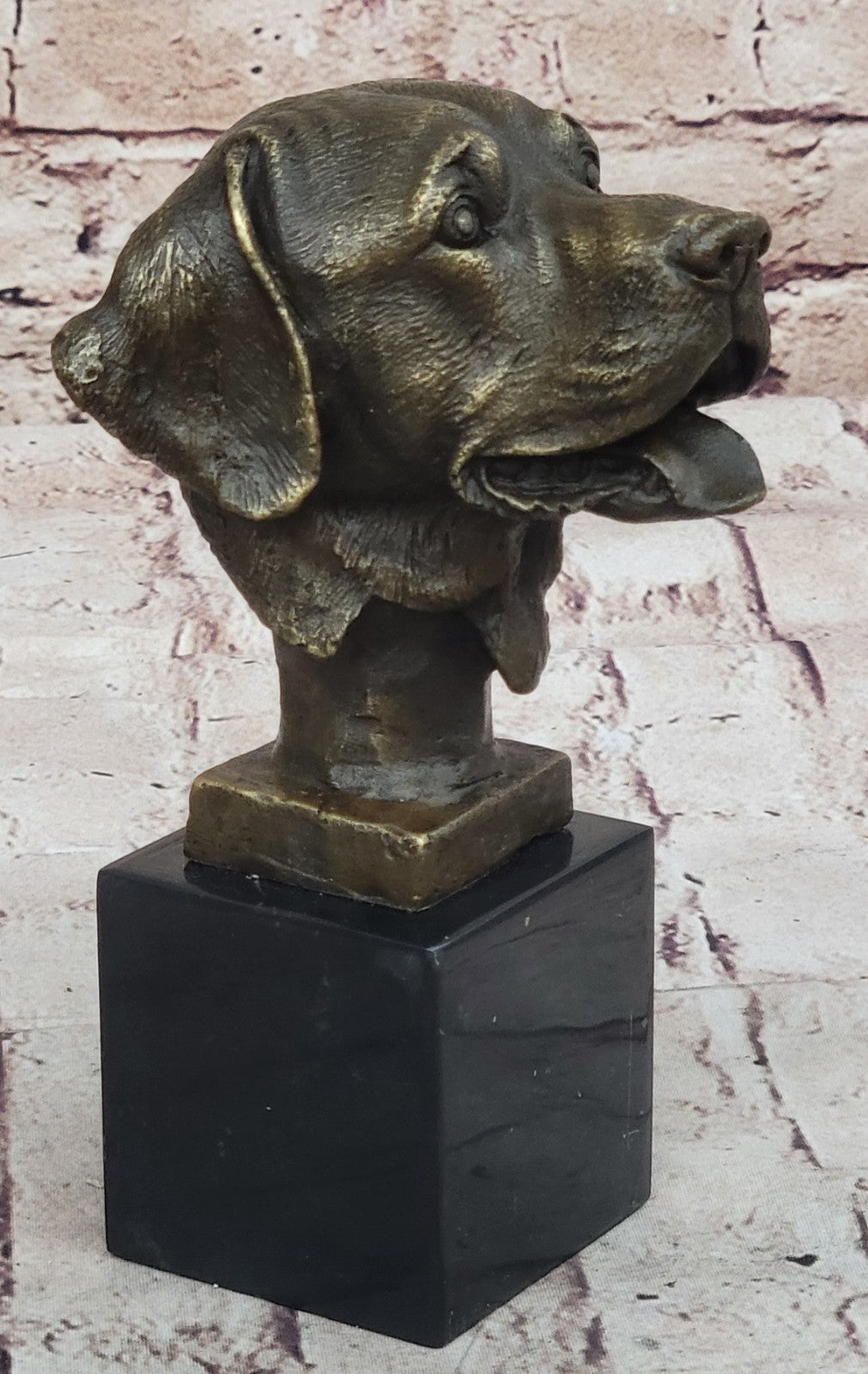 Water Dogs Black Yellow Chocolate Labrador Marble Bronze Sculpture Figure Sale