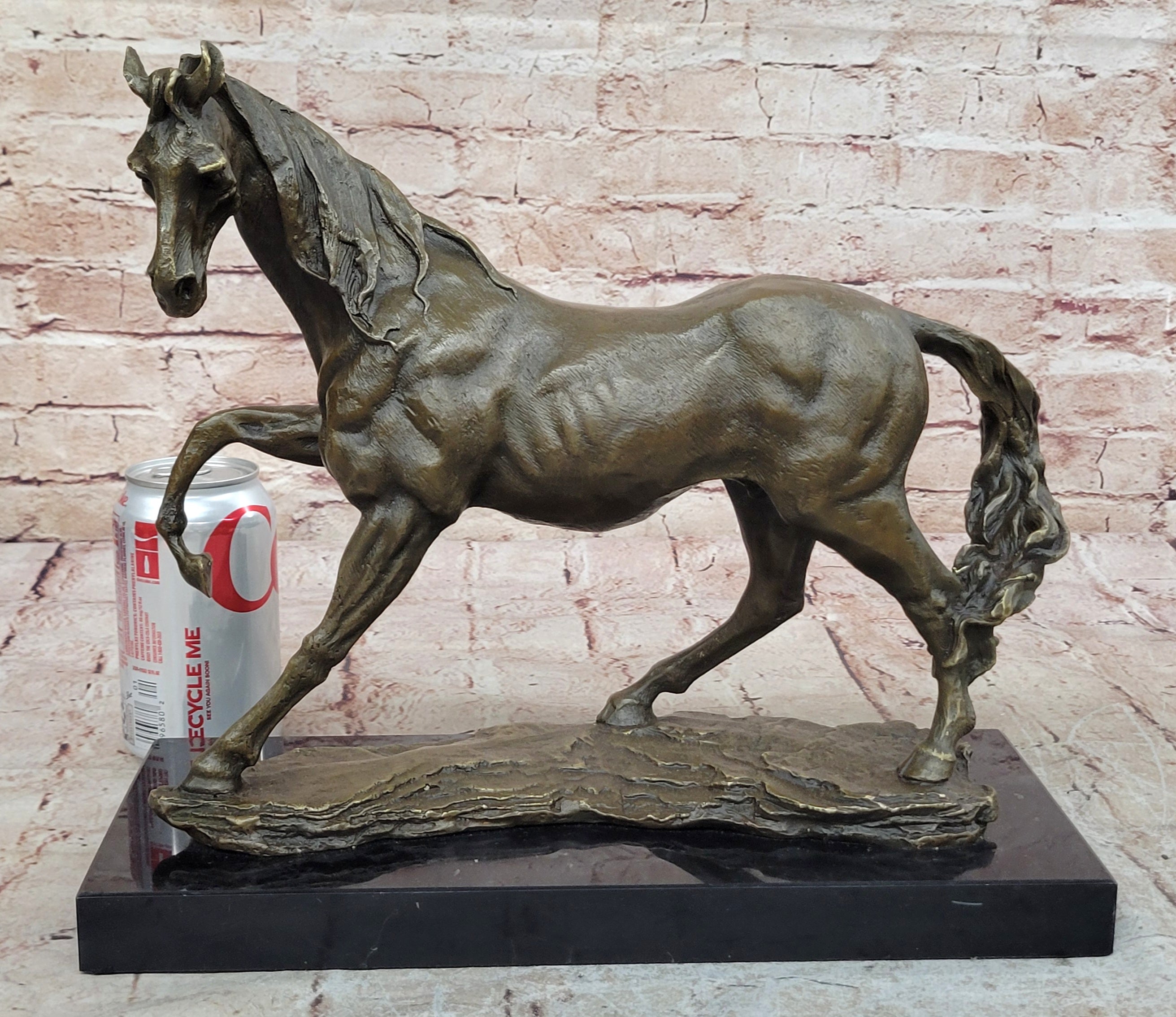 Signed Bronze Arabian Horse Lovers Stallion Sculpture Statue Equestrian