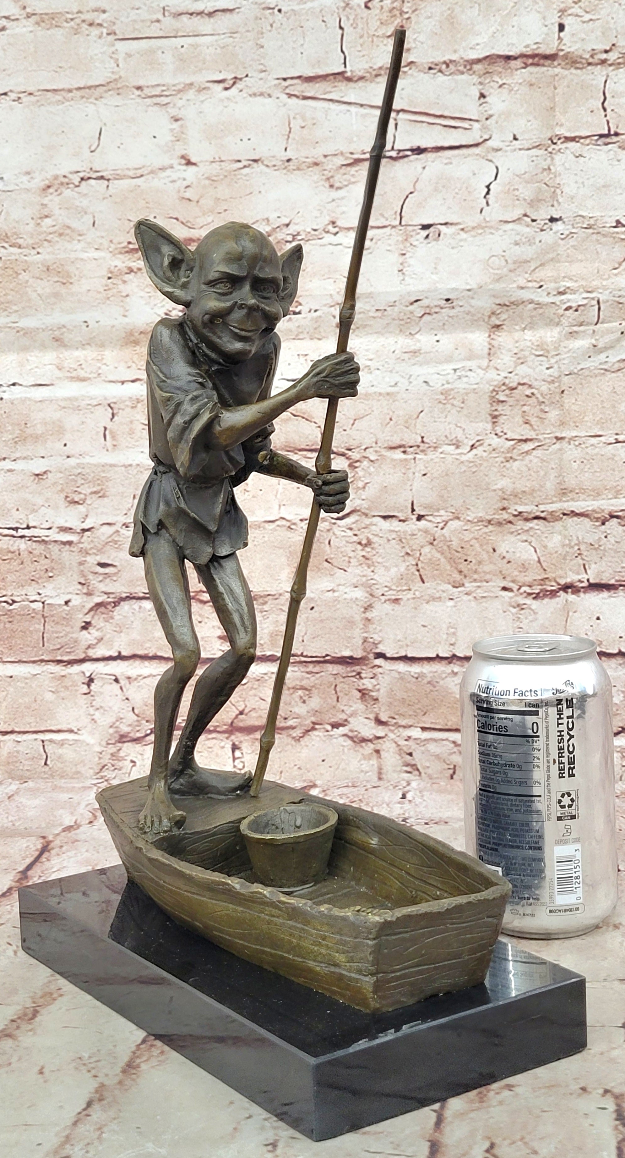 Original Elf Dobby movie Figurine, Hand made, Home Decor Happy elf Artwork