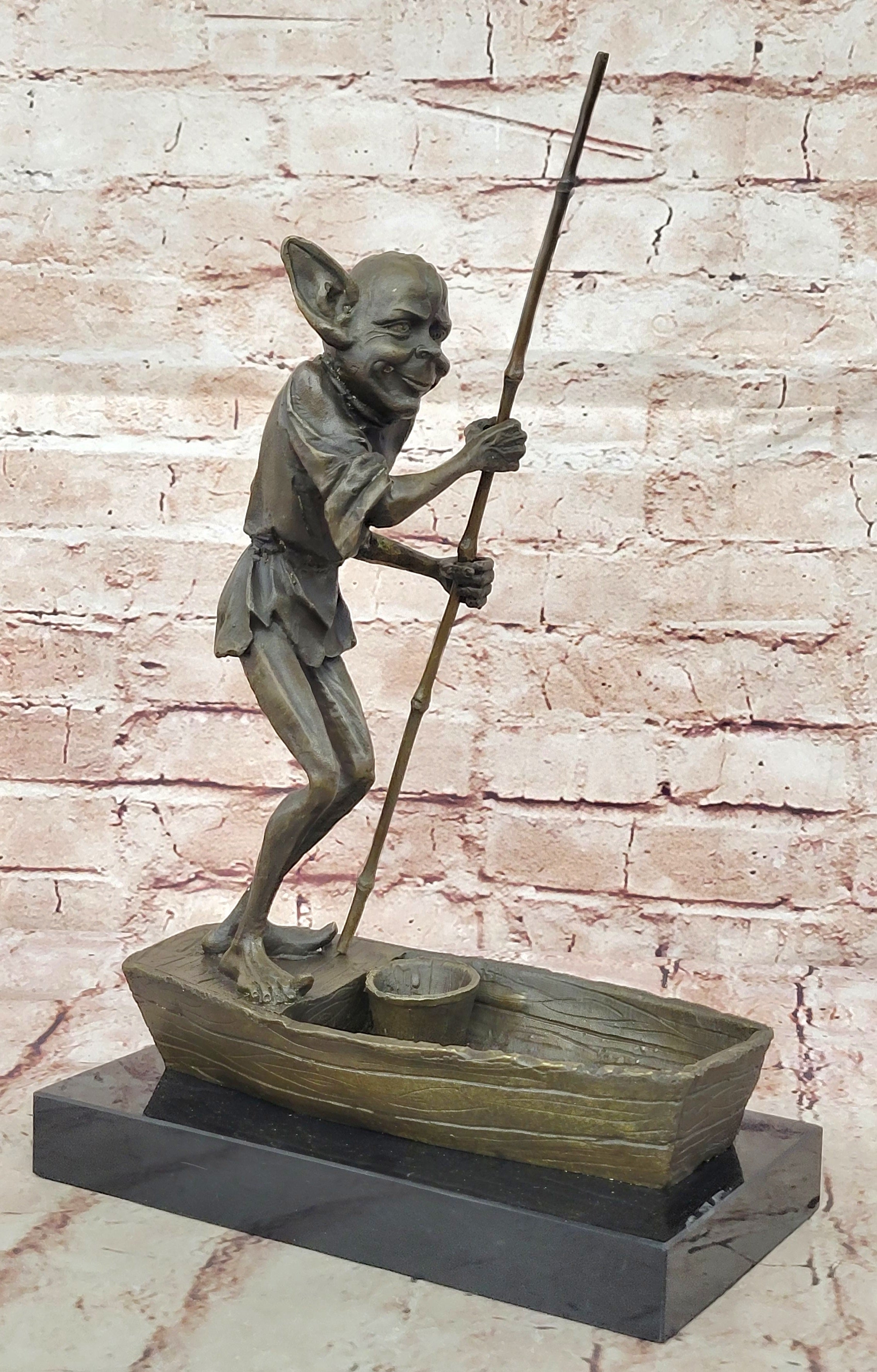 Original Elf Dobby movie Figurine, Hand made, Home Decor Happy elf Artwork