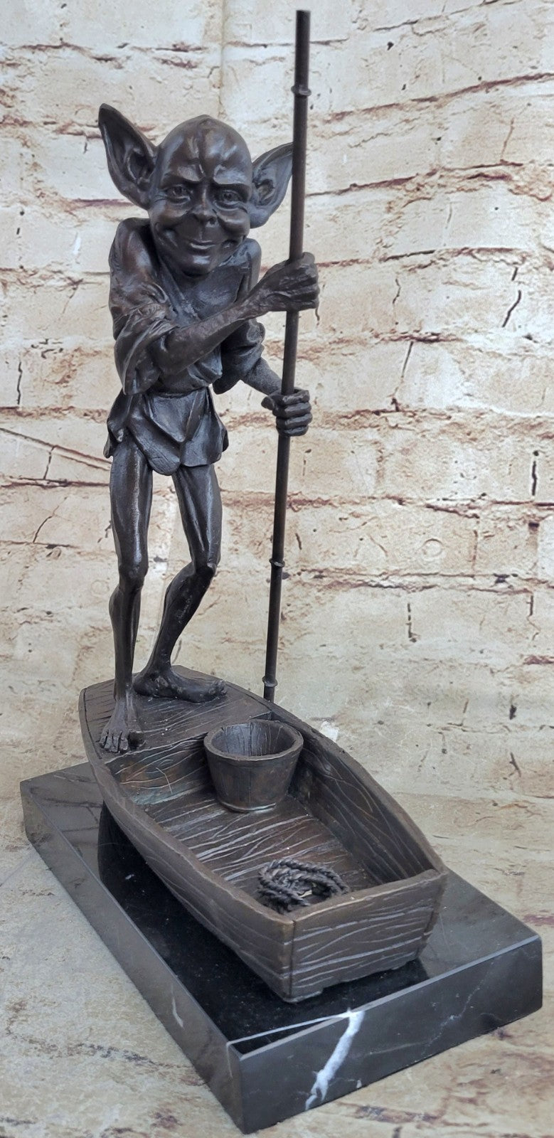 Original Elf Dobby movie Figurine, Hand made, Home Decor Happy elf Artwork
