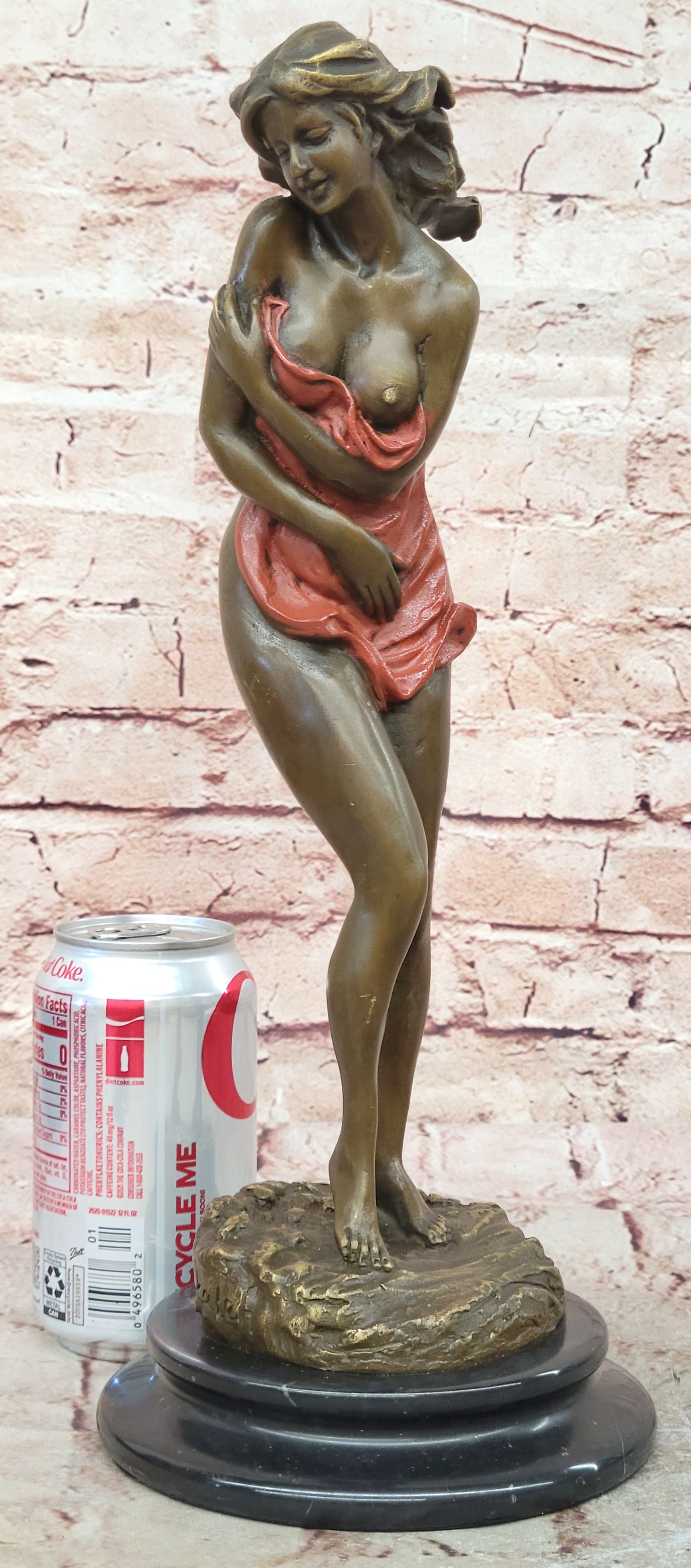 Aldo Vitaleh Bronze Female Statue Nude Lady Sculpture Home Decoration