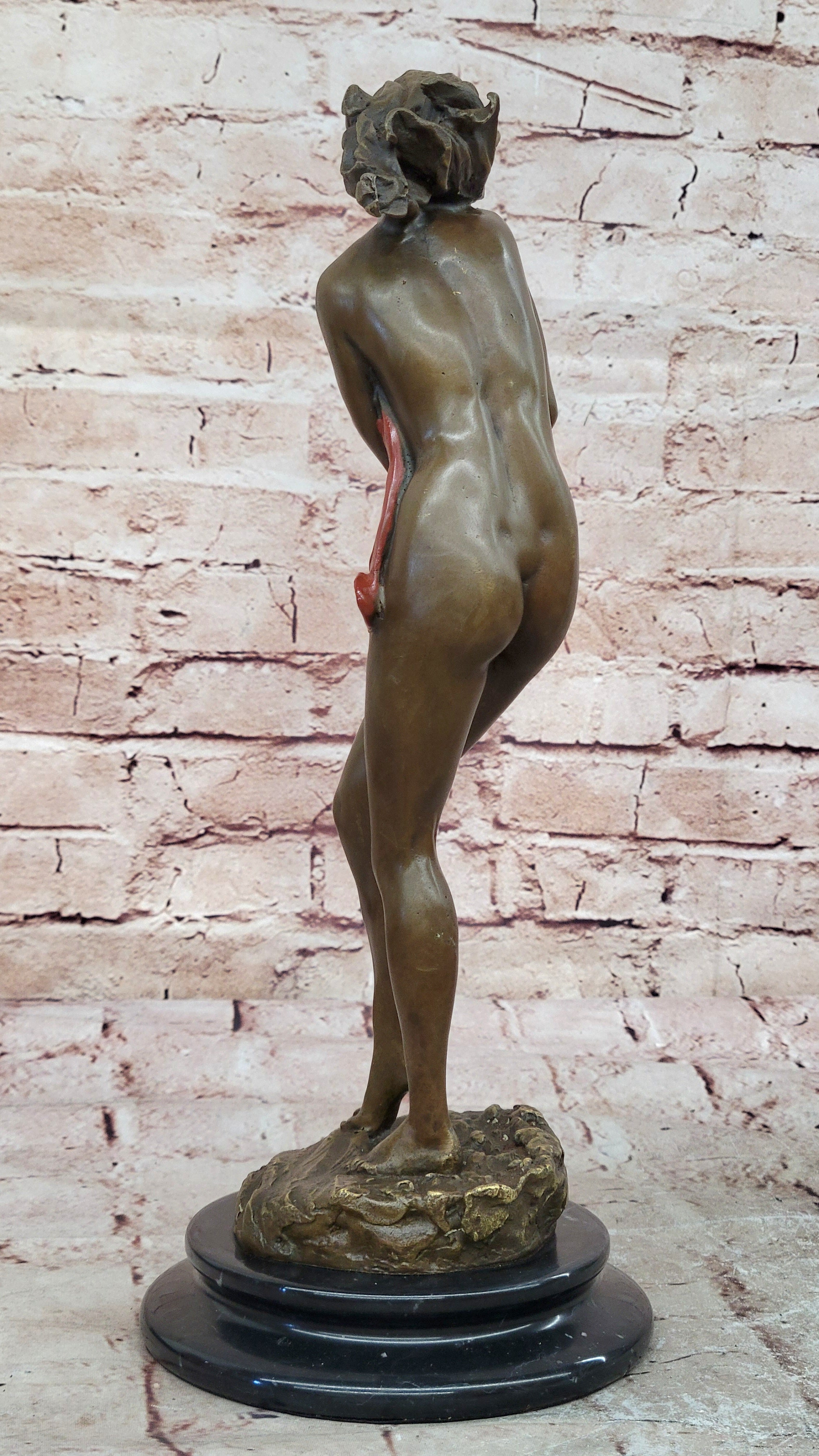 Aldo Vitaleh Bronze Female Statue Nude Lady Sculpture Home Decoration