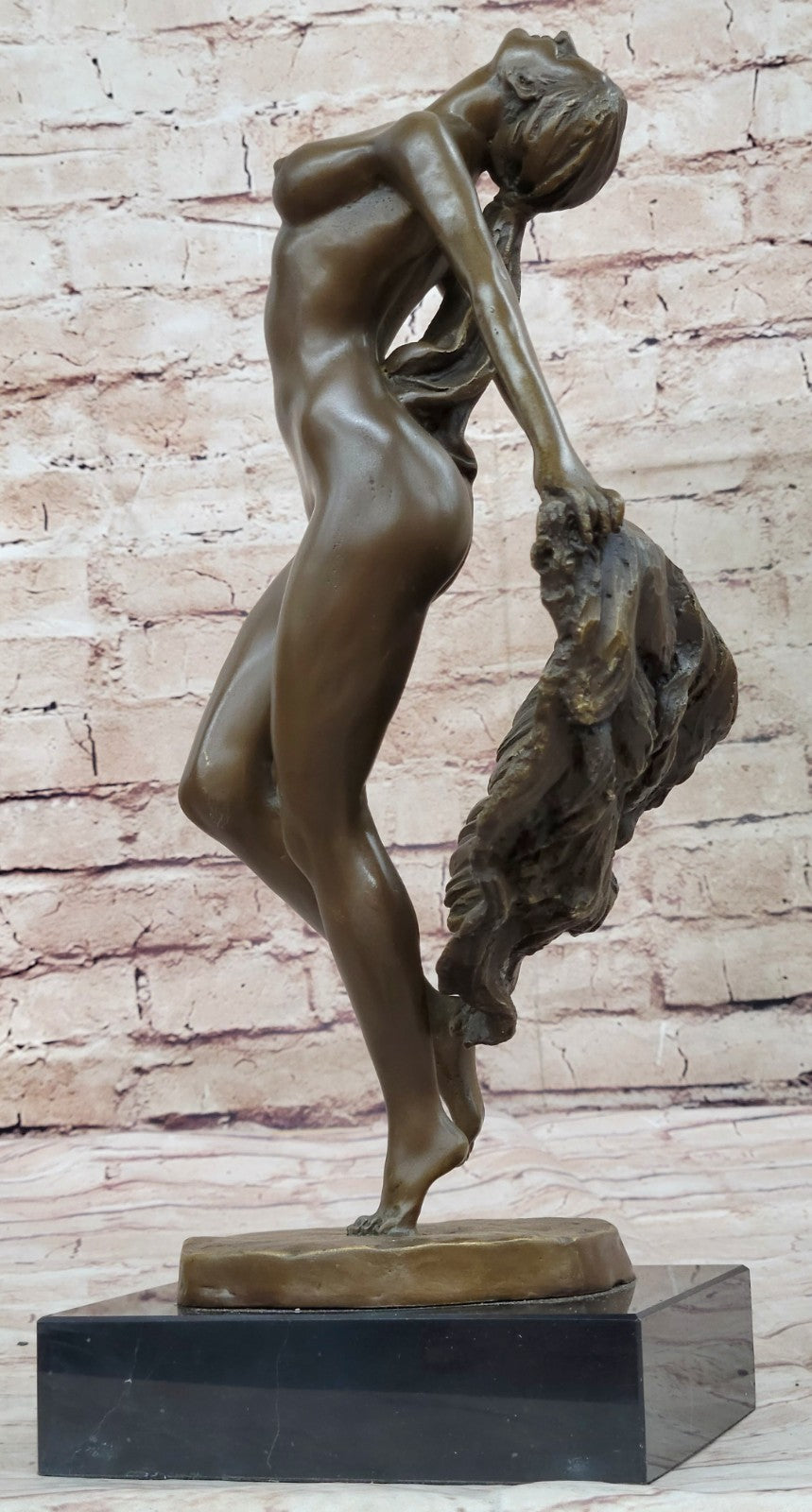 Special Patina Nude Dancer Signed Original Bronze Sculpture Classic Artwork GIFT