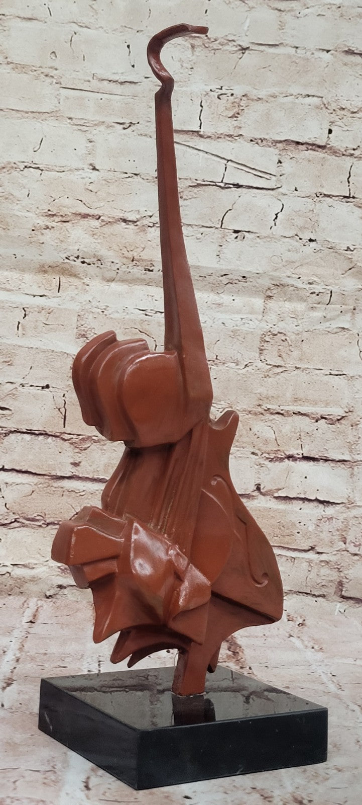 large size instruments statue bronze broken cello sculpture European Finery