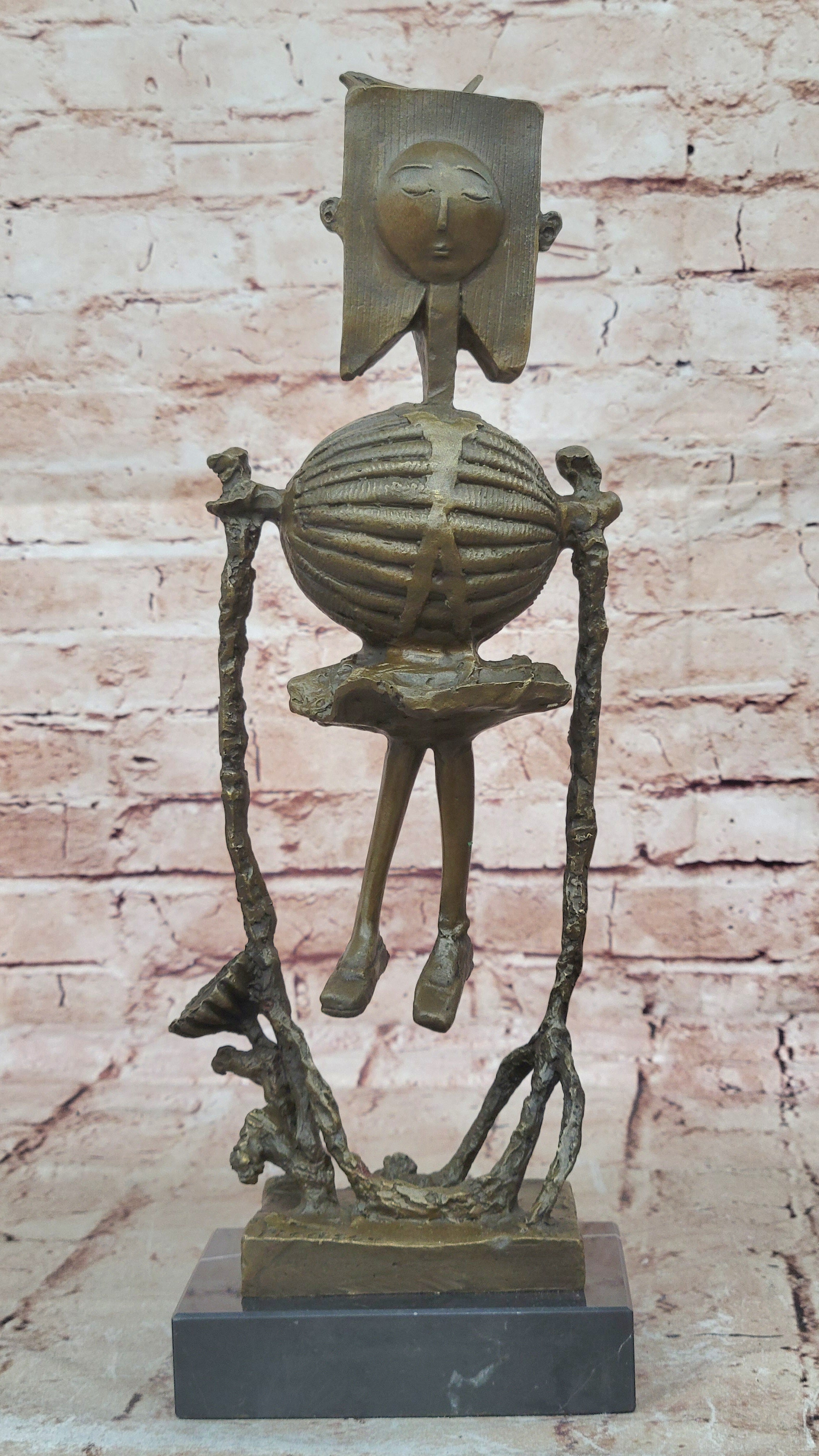 Pablo Picasso Little Sunshine Bronze Sculpture Marble Base Figurine Figure Decor