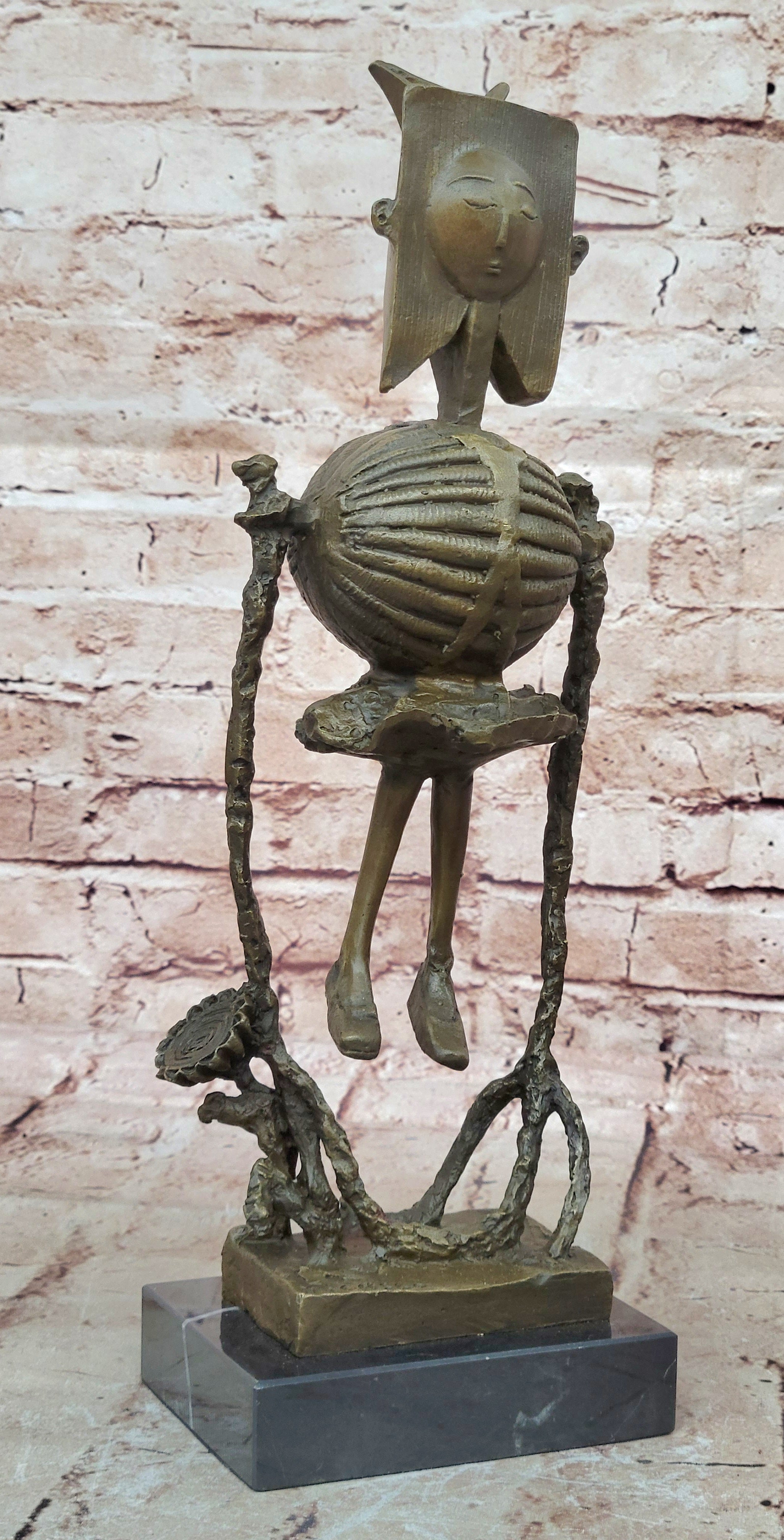 Pablo Picasso Little Sunshine Bronze Sculpture Marble Base Figurine Figure Decor