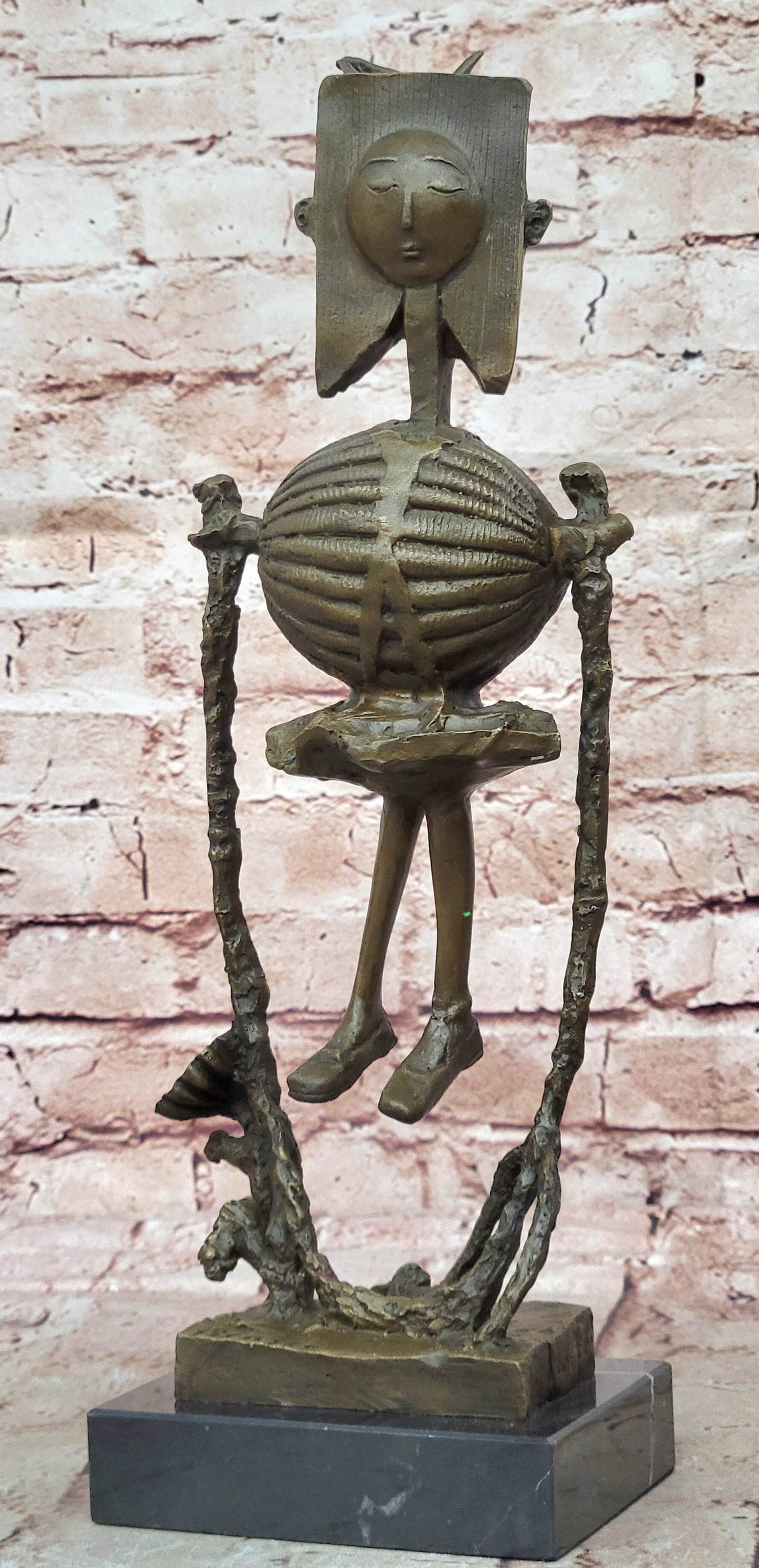 Pablo Picasso Little Sunshine Bronze Sculpture Marble Base Figurine Figure Decor