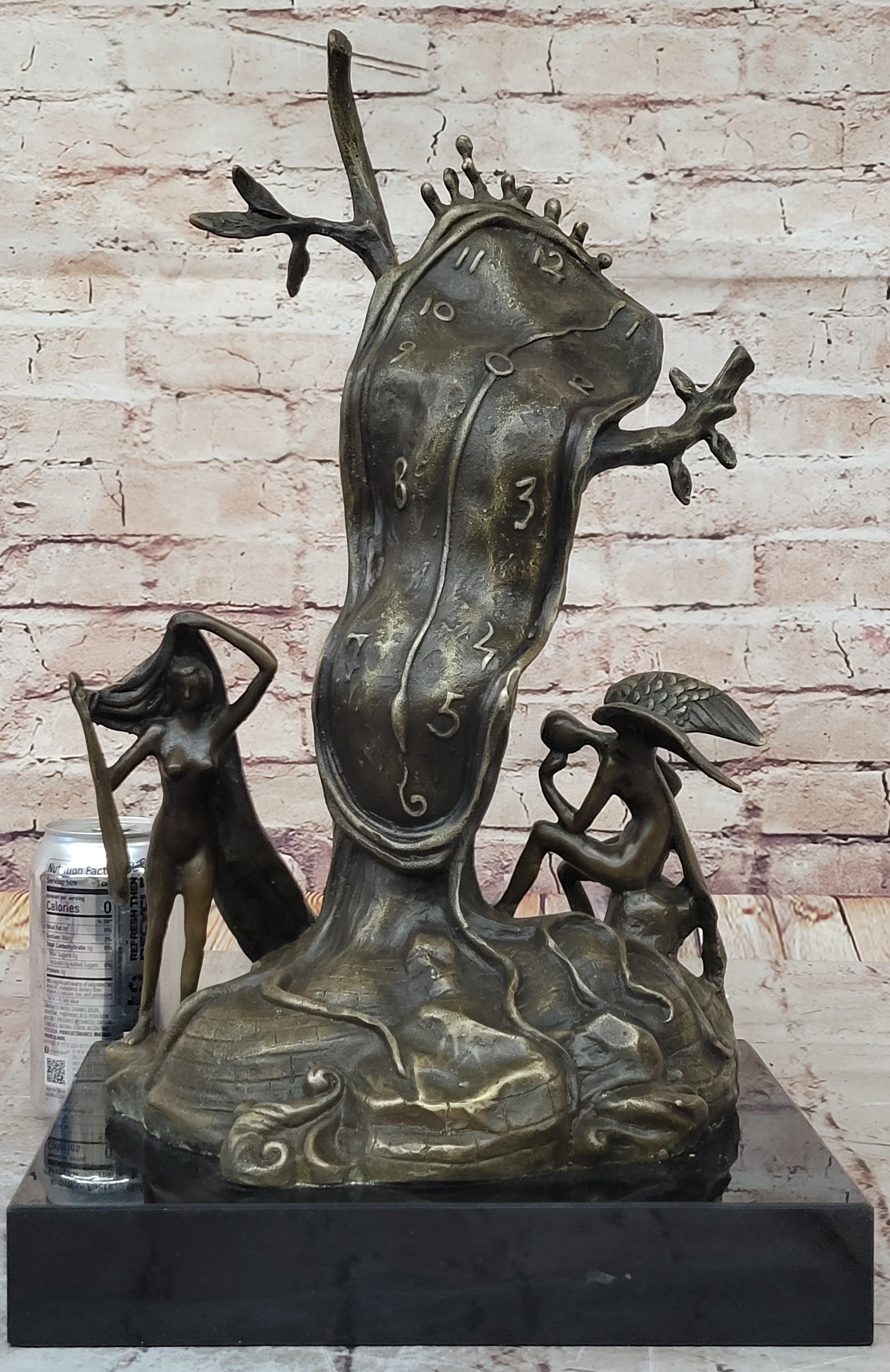 Handcrafted bronze sculpture SALE Patina Special Time Of Nobility Dali
