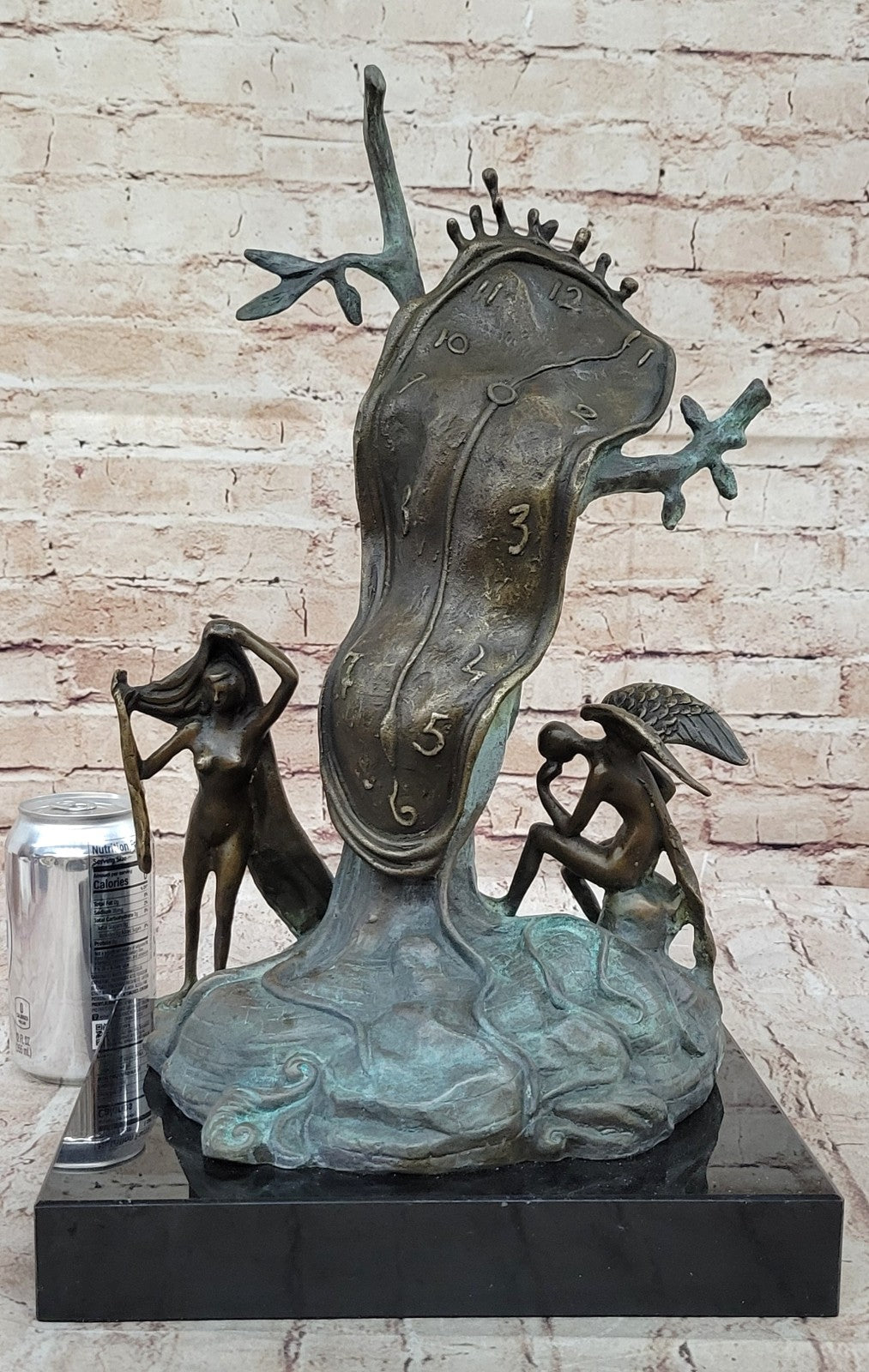 Salvador Dali Handcrafted Abstract Modern Art Nobility of Time Bronze Sculpture