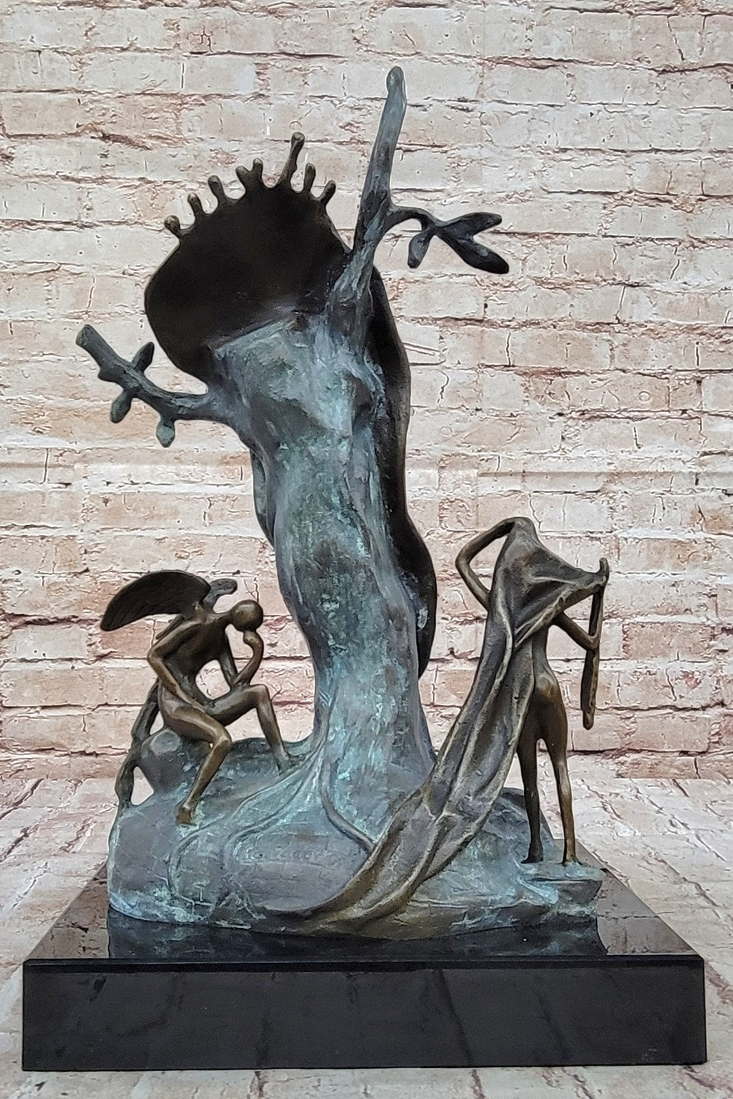 Salvador Dali Handcrafted Abstract Modern Art Nobility of Time Bronze Sculpture