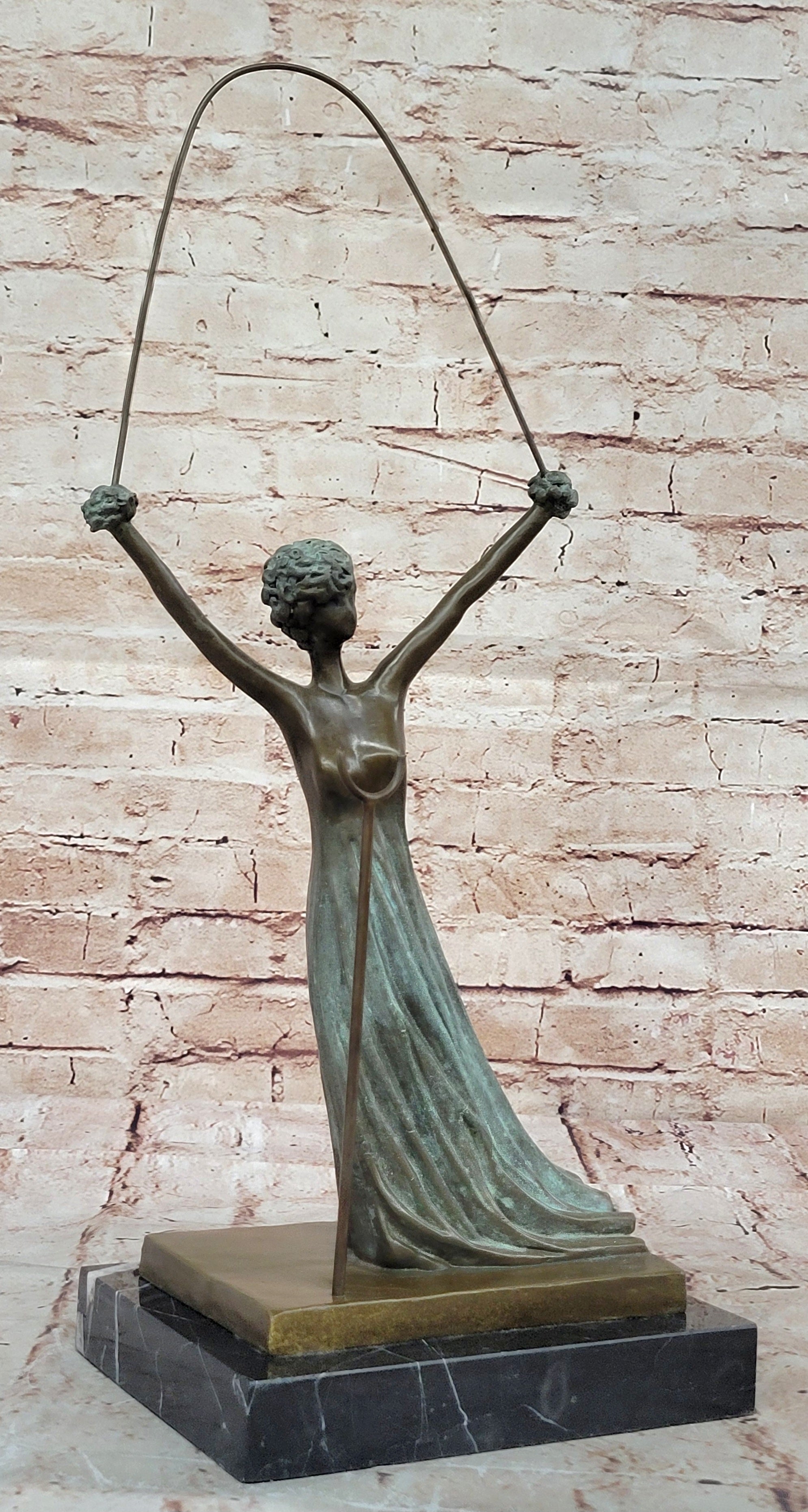 Handcrafted Alice in Wonderland - Salvador Dali (Solid Bronze Lost Wax Process Sculpture)