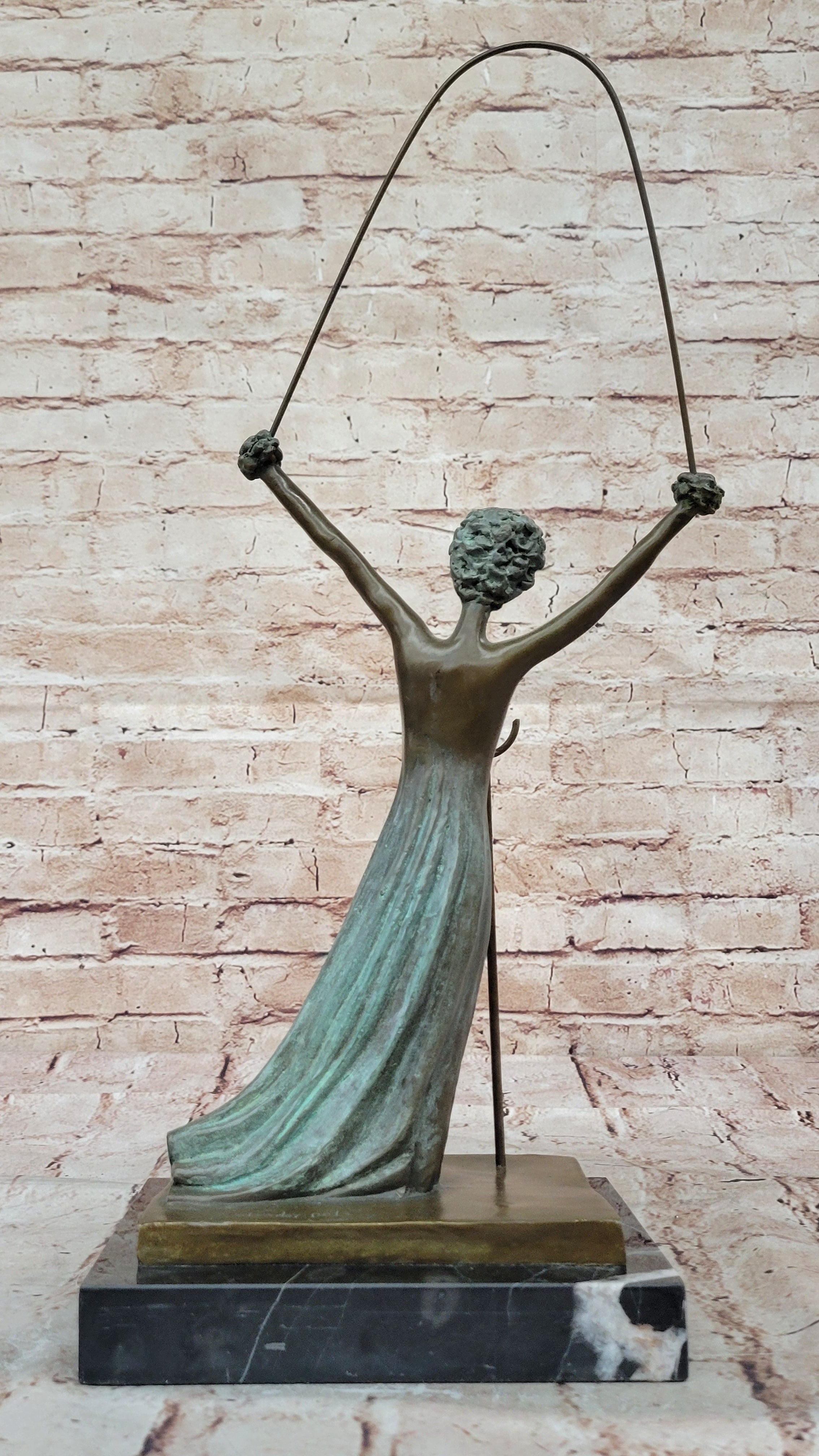 Handcrafted Alice in Wonderland - Salvador Dali (Solid Bronze Lost Wax Process Sculpture)