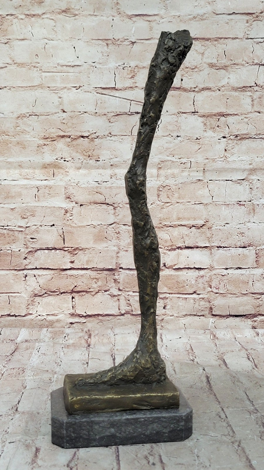 Abstract Modern Art Cometti Single Leg Body Parts Bronze Sculpture Statue Deal