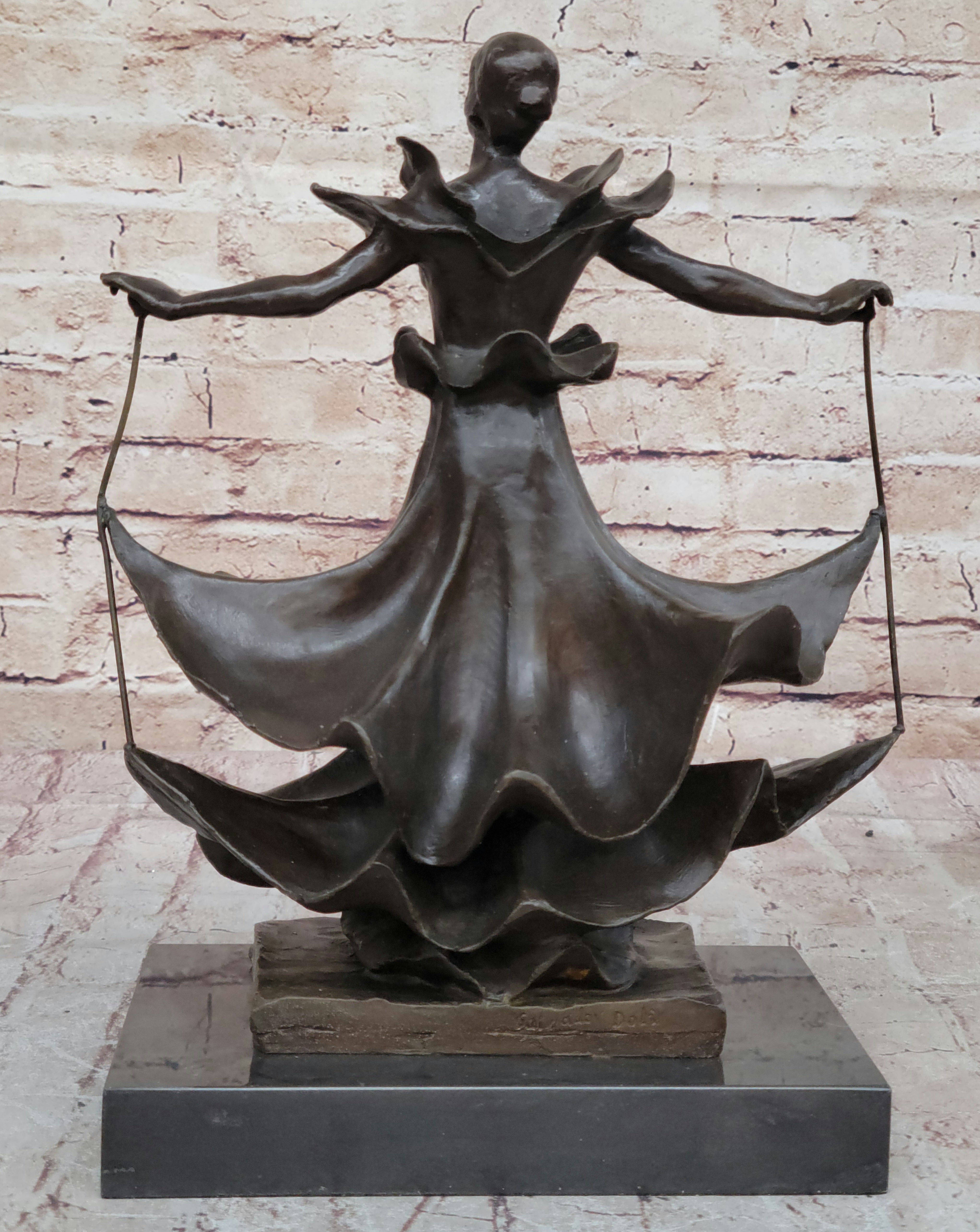 YOUNG LADY DANCER GIRL Classic Art Handcrafted Bronze Sculpture Statue Figure