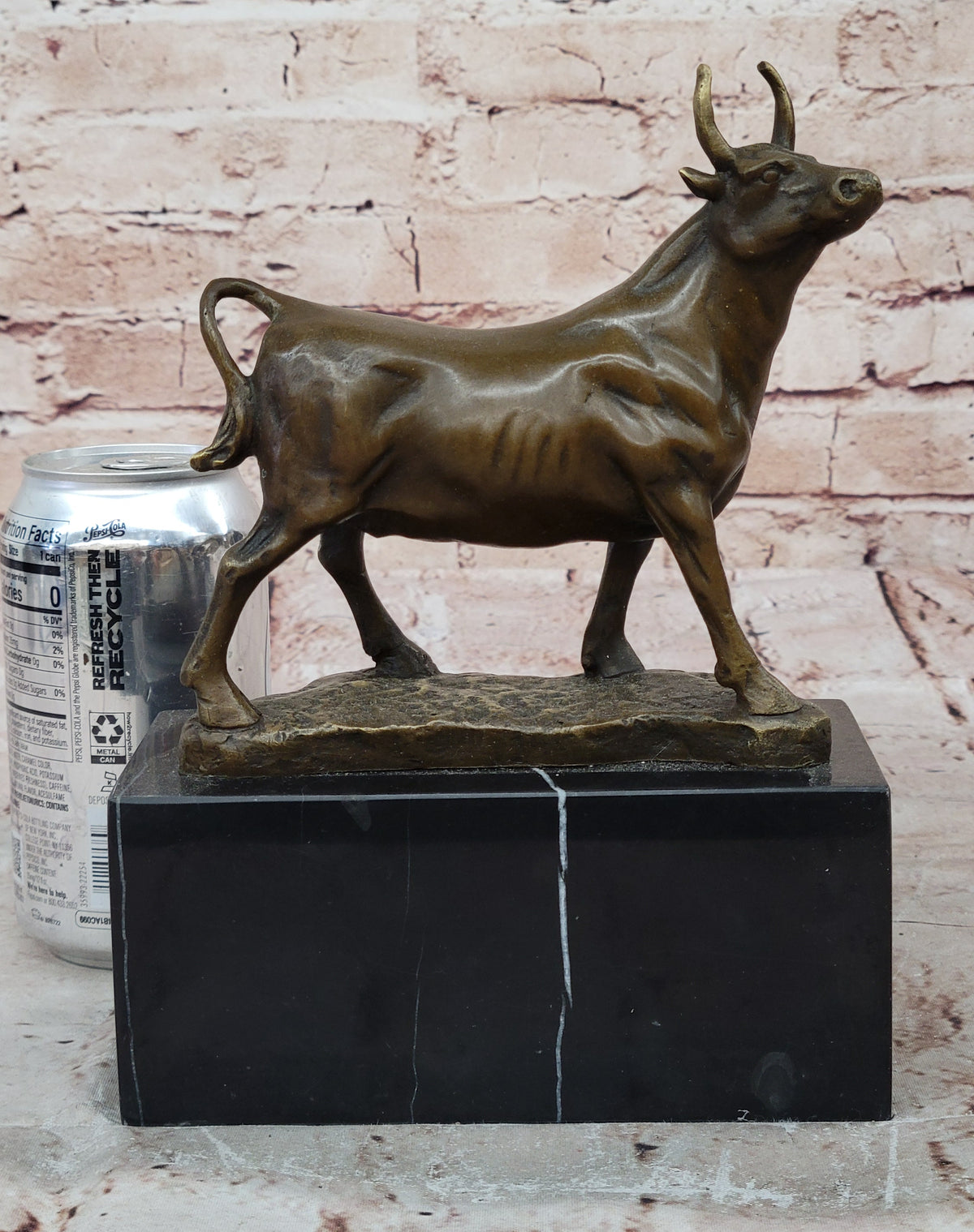 MAJESTIC BRONZE ART SCULPTURE STATUE COW CLASSIC BULL SIGNED:MILO FIGURINE SALE