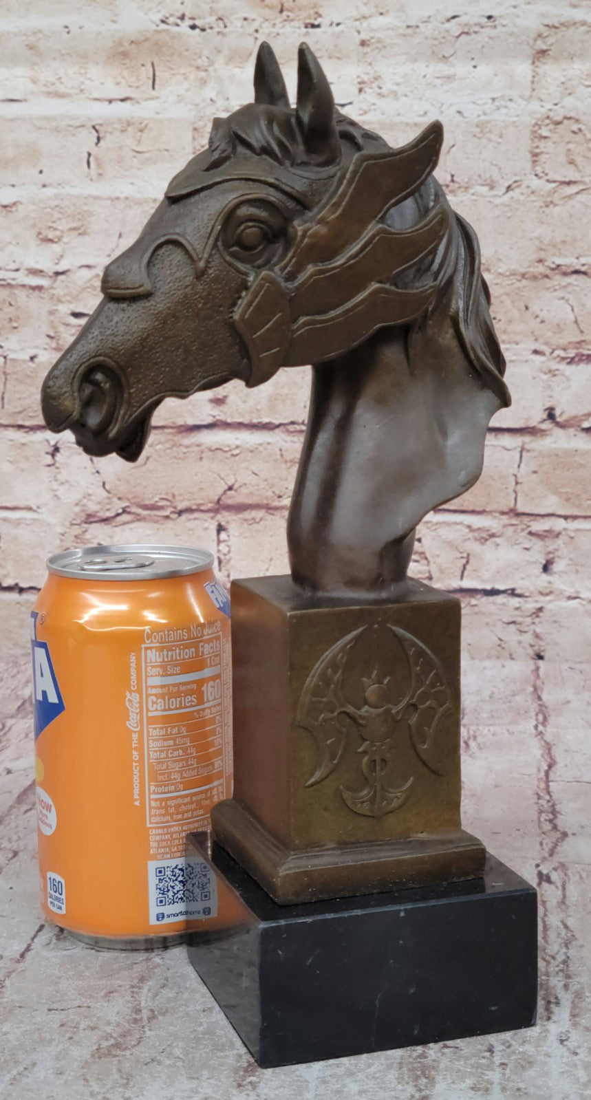 Handcrafted Gorgeous Bust Horse Head Bronze Sculpture Figurine Figure Deco