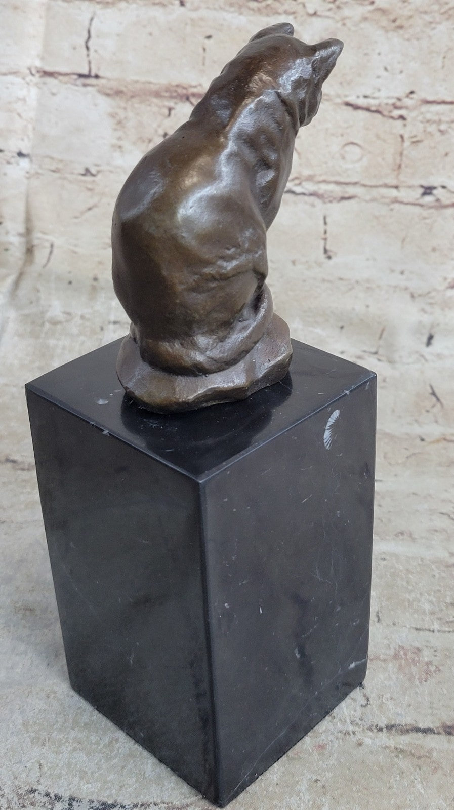 Handcrafted bronze sculpture SALE Decor Home Cast Hot Cat House Original Signed