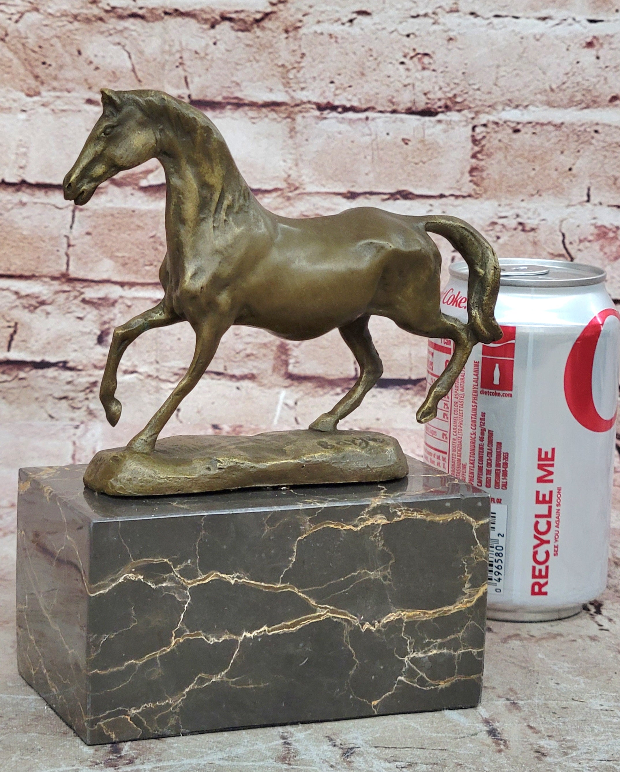 Handcrafted bronze sculpture SALE Marble Deco Art Marble Horse Galloping Figure