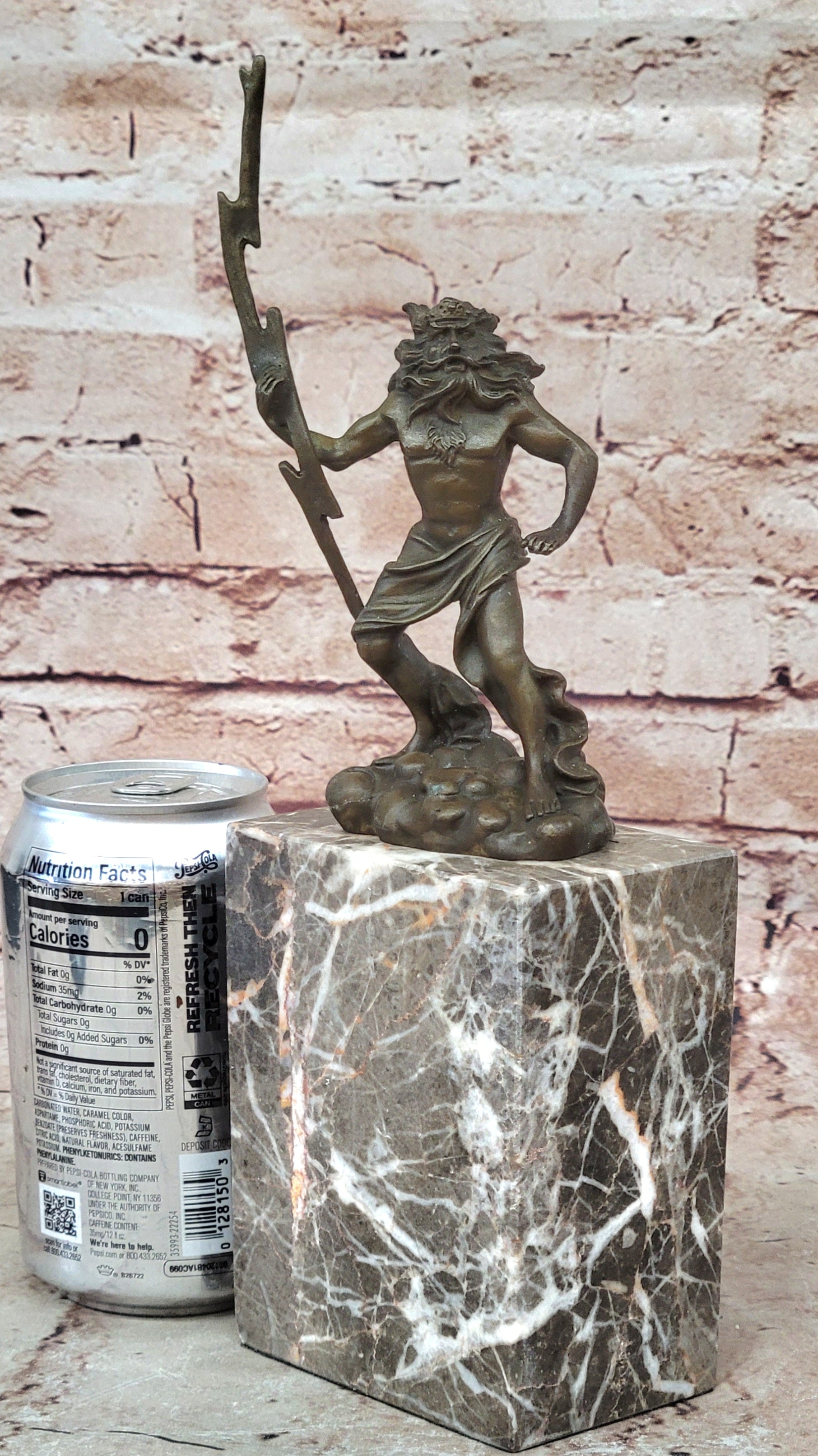 Handcrafted bronze sculpture SALE Art Zeus Or ~Original ~Poseidon Signed Sale