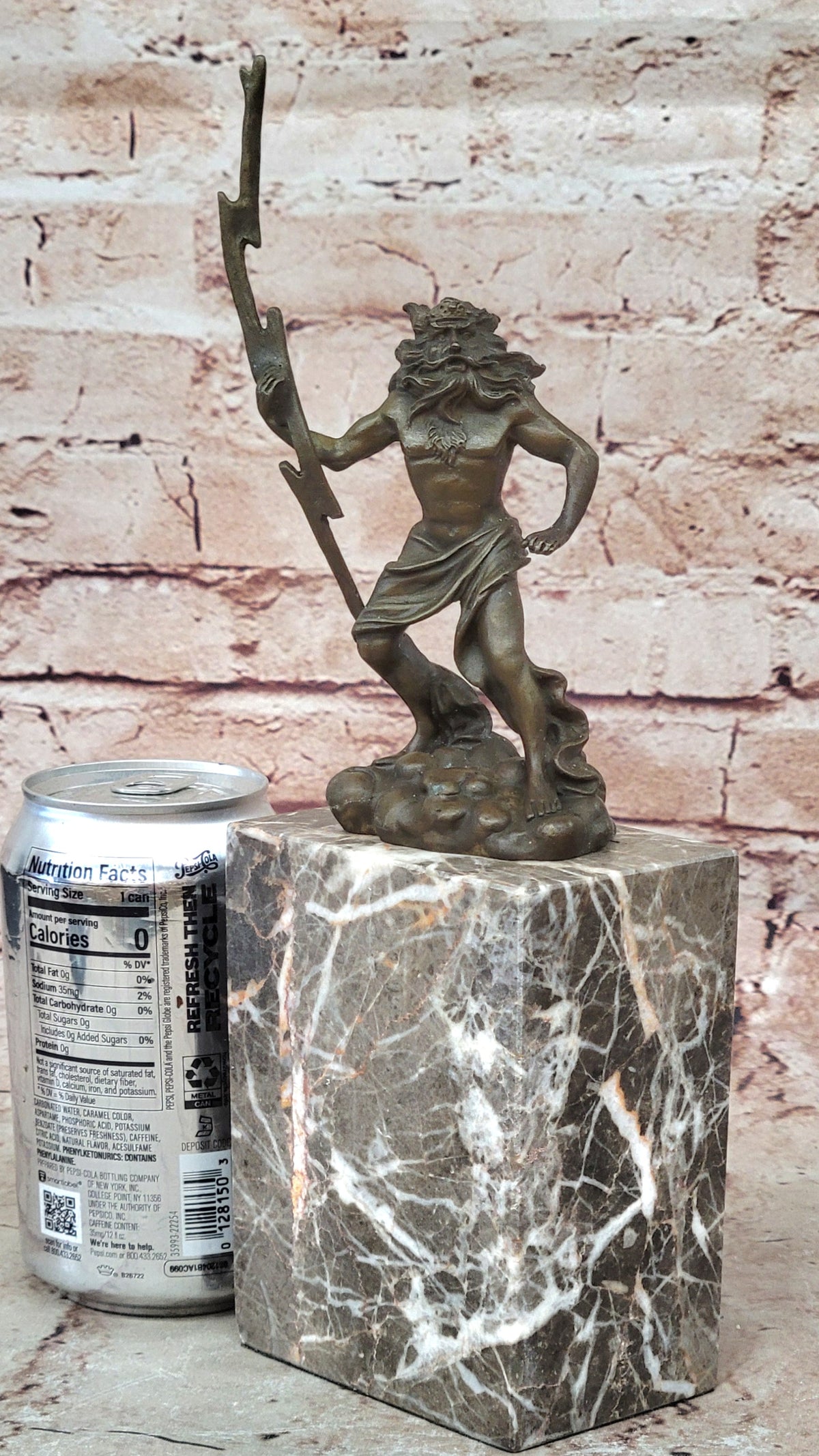 Handcrafted bronze sculpture SALE Art Zeus Or ~Original ~Poseidon Signed Sale