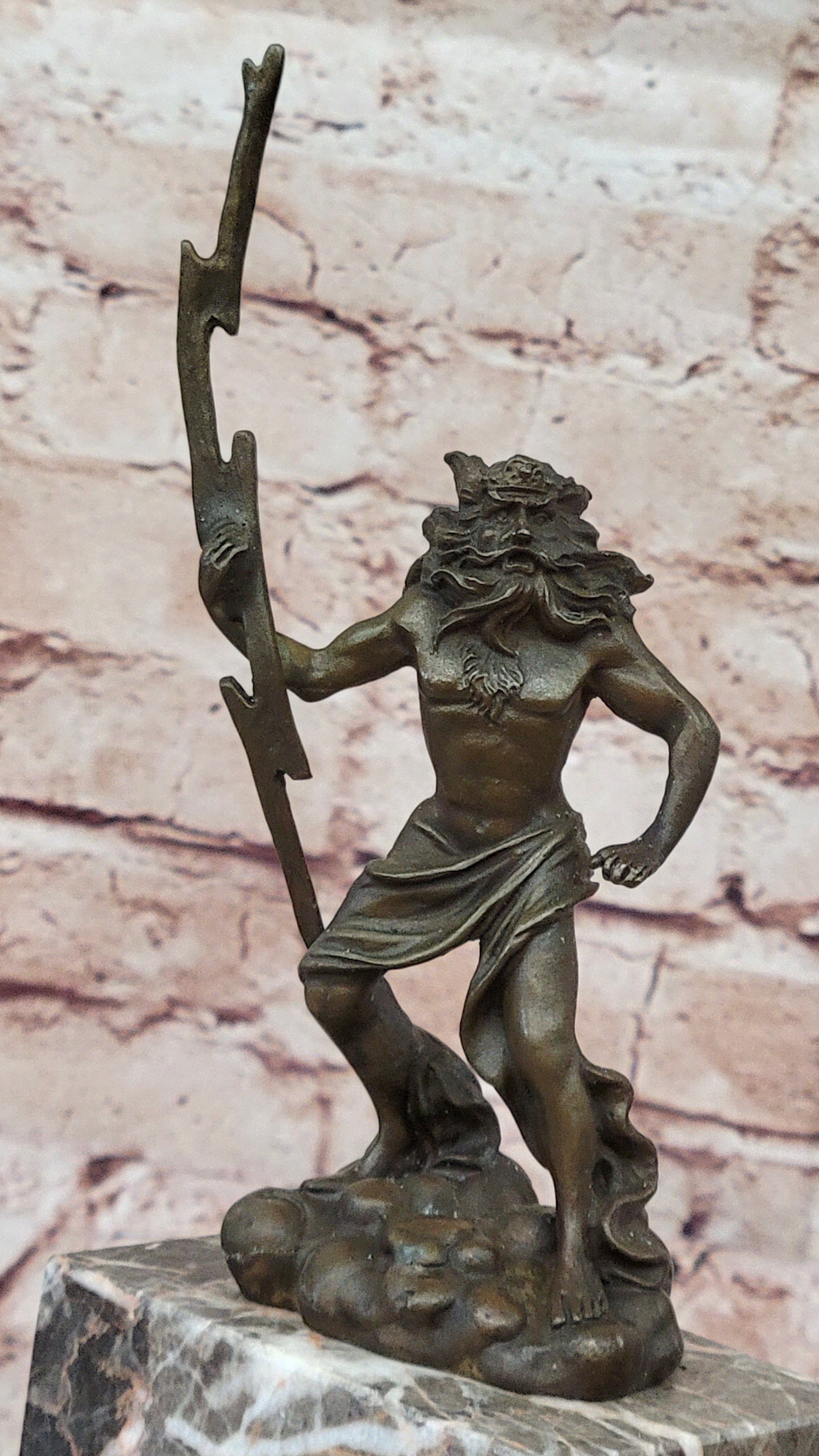 Hot Cast Zeus Jupiter Bronze Statue - Greek Roman Mythology - Signed Lost Wax Artwork