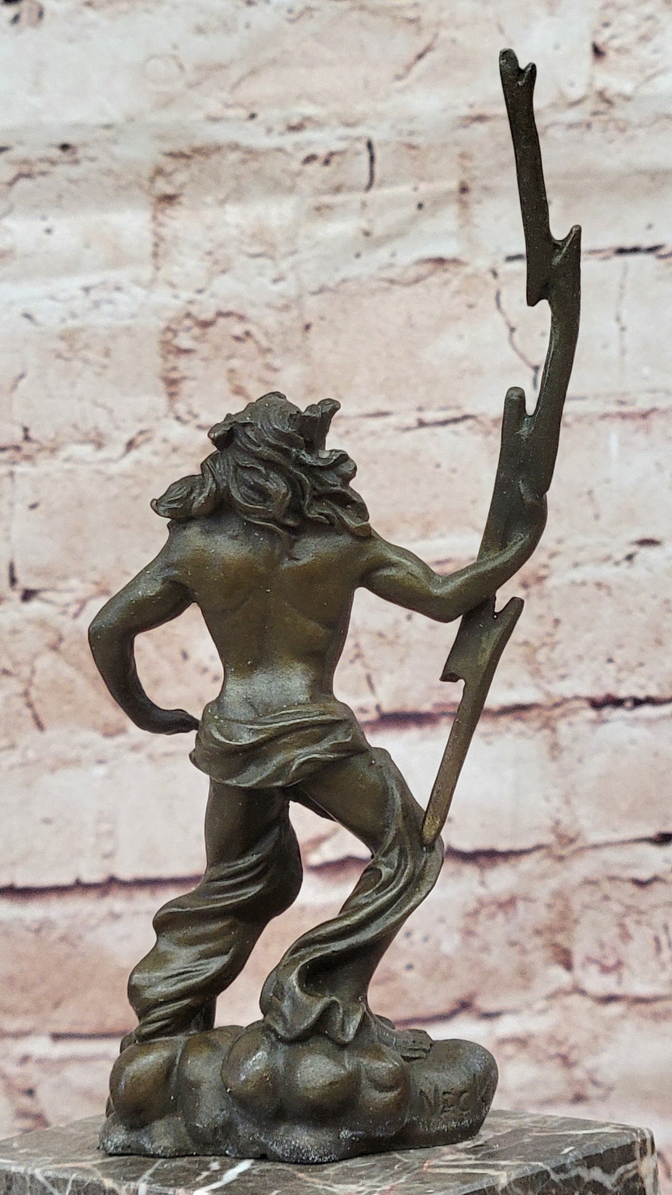 Handcrafted bronze sculpture SALE Art Zeus Or ~Original ~Poseidon Signed Sale