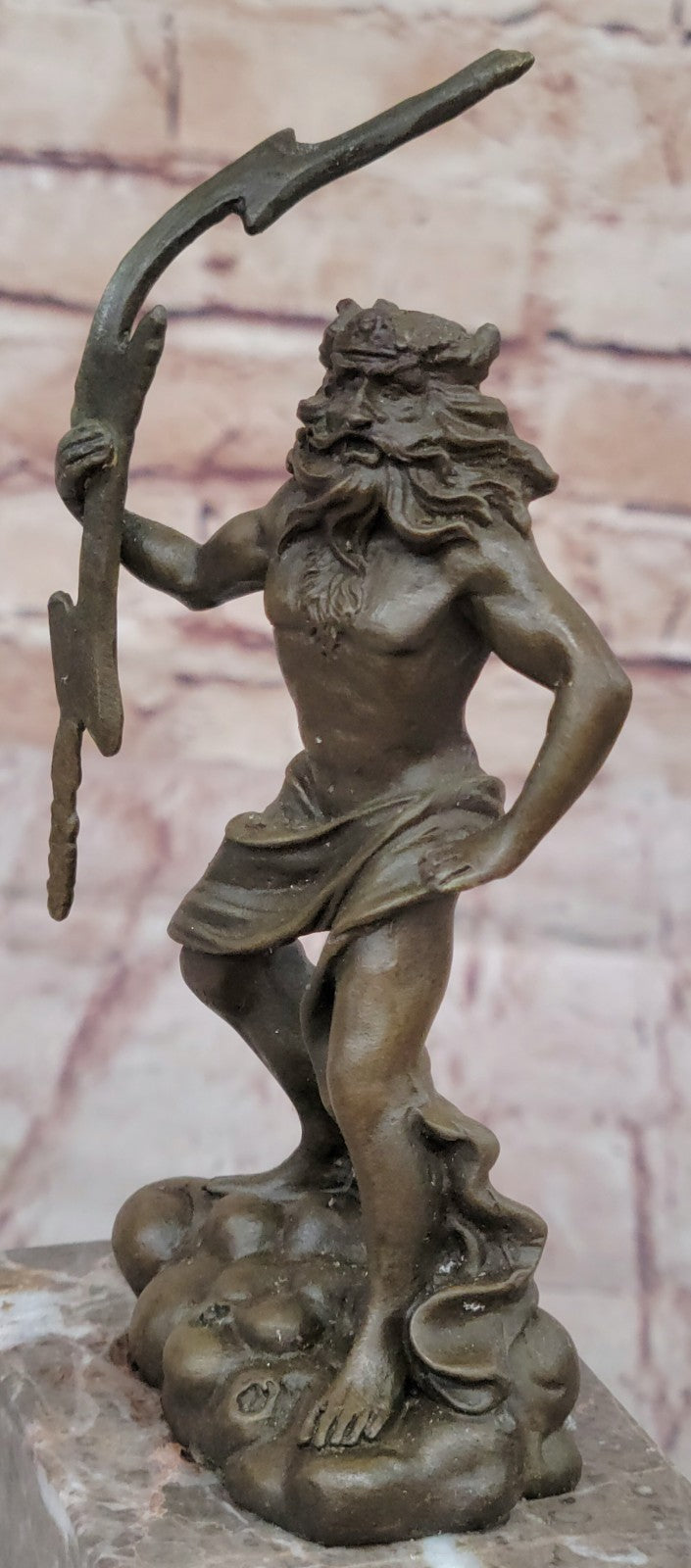 Handcrafted Bronze Sculpture of Zeus – Original Art by Mario Nick | Poseidon Signed | SALE