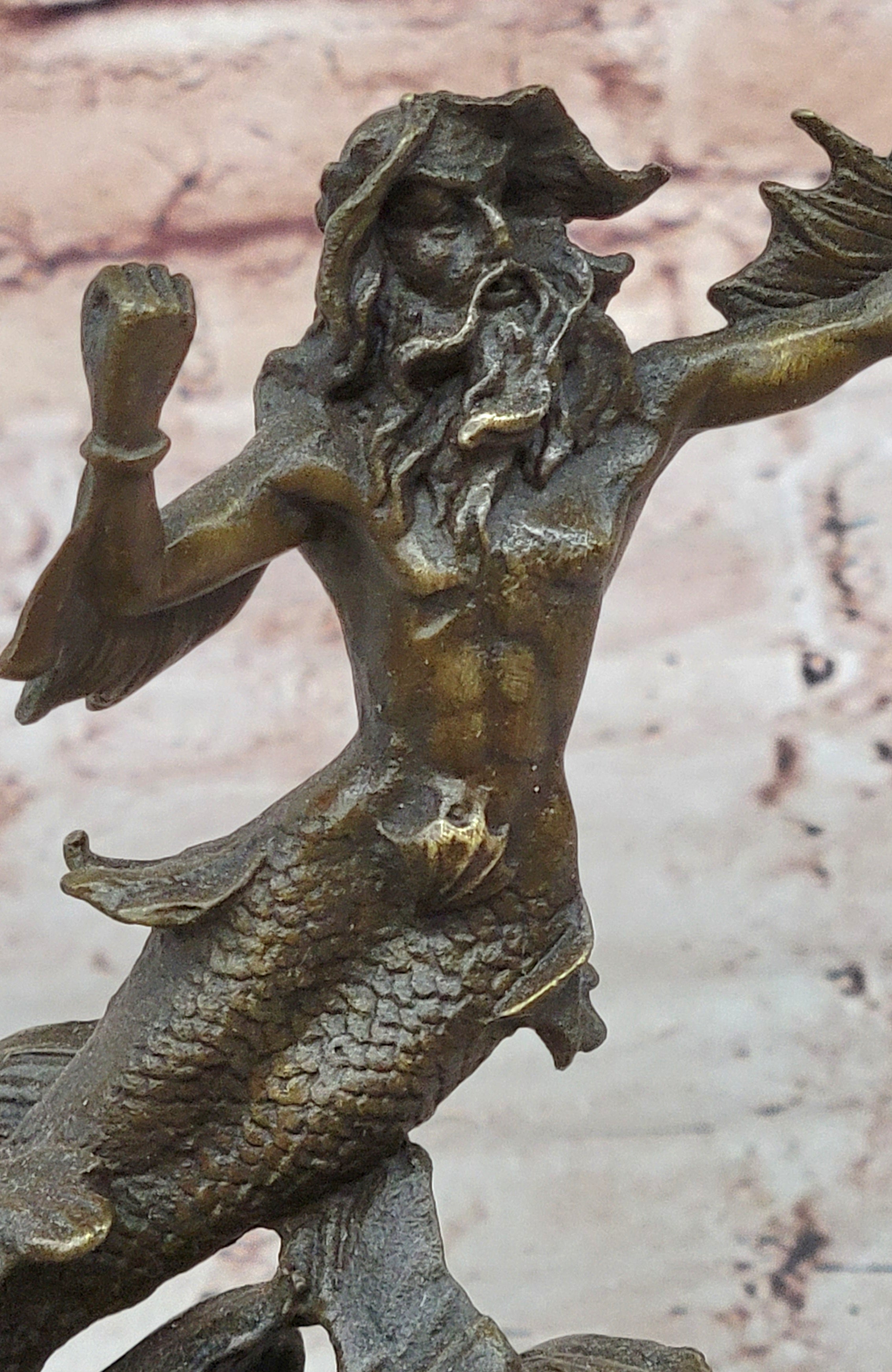 Handcrafted bronze sculpture SALE Art Zeus Or ~Original~Poseidon Signed Sale