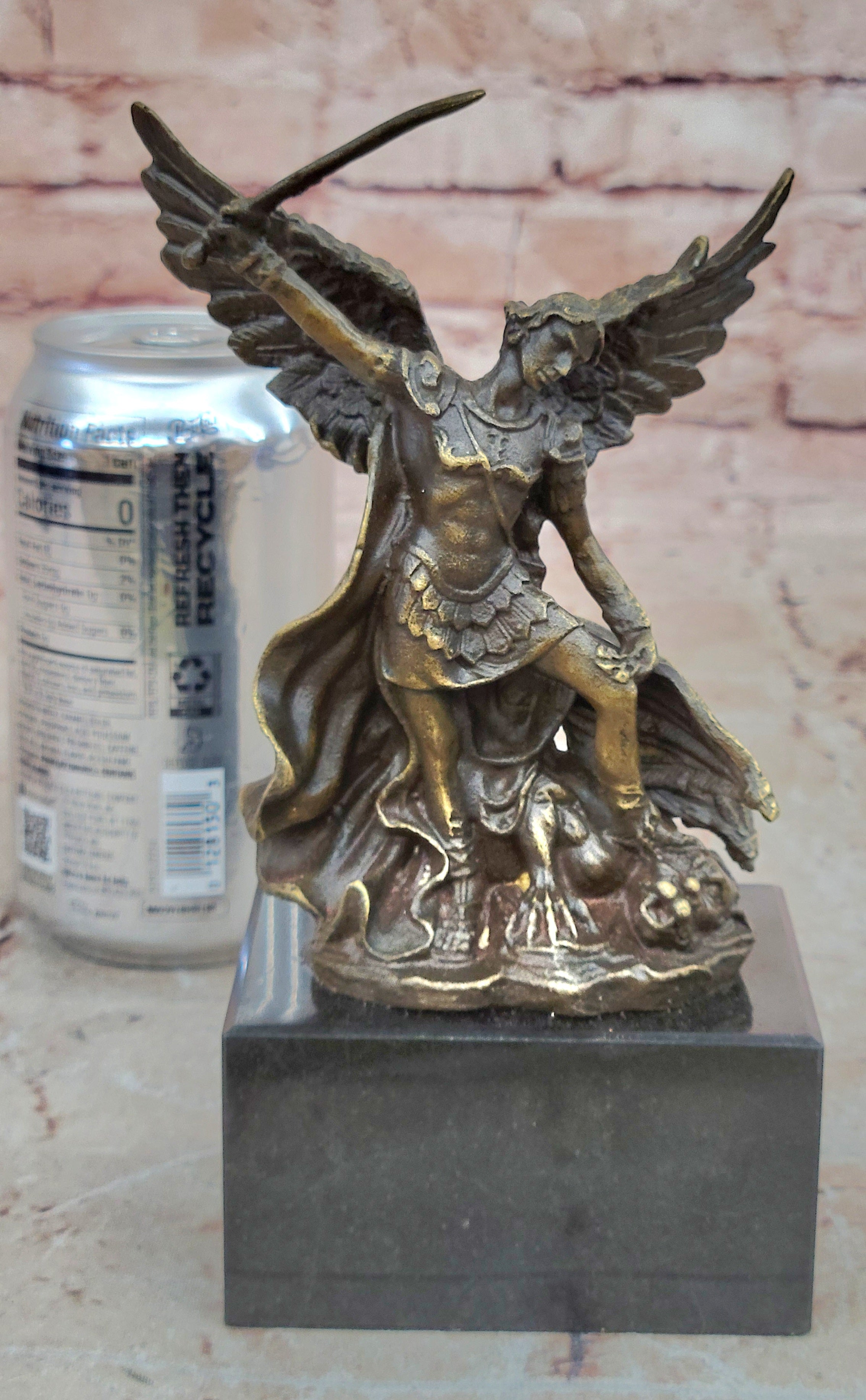 Handcrafted bronze sculpture SALE Saint Church Religious  Signed Moreau Figurine
