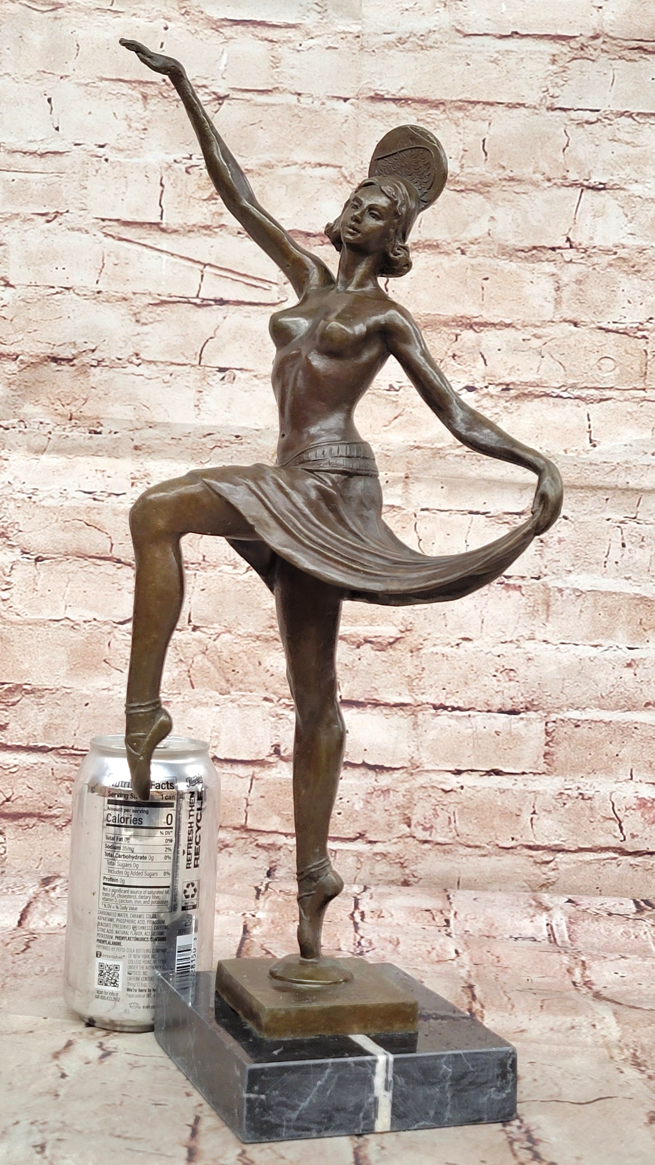 Erotic Dancer Bronze Sculpture Art Deco Style Signed Hot Cast Home Decor Figurine